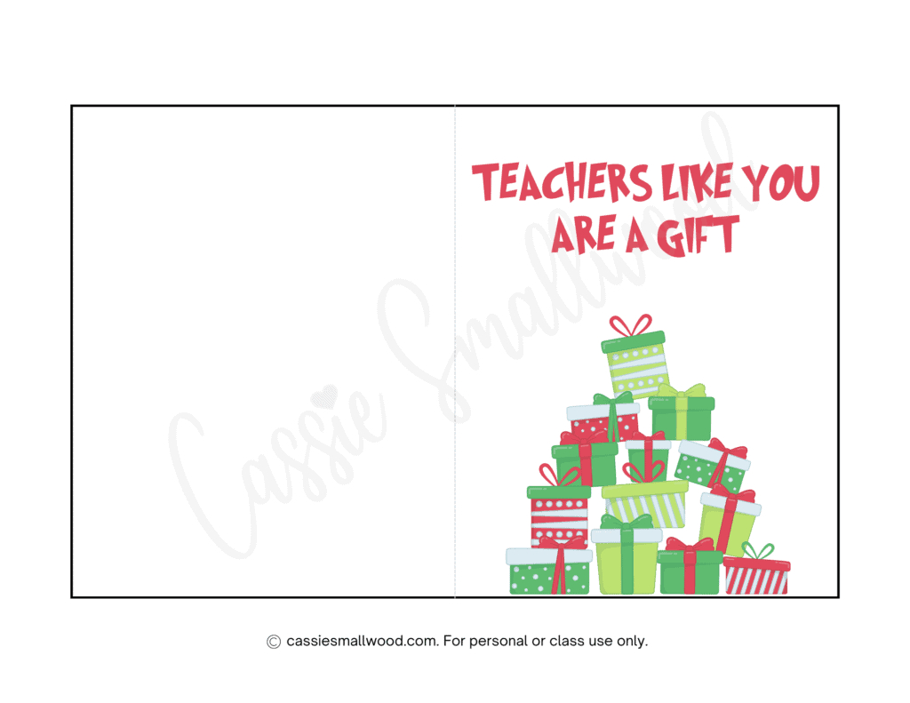 Cute &amp;amp; Funny Teacher Christmas Cards (Free Printable) - Cassie for Free Printable Christmas Card For Teacher