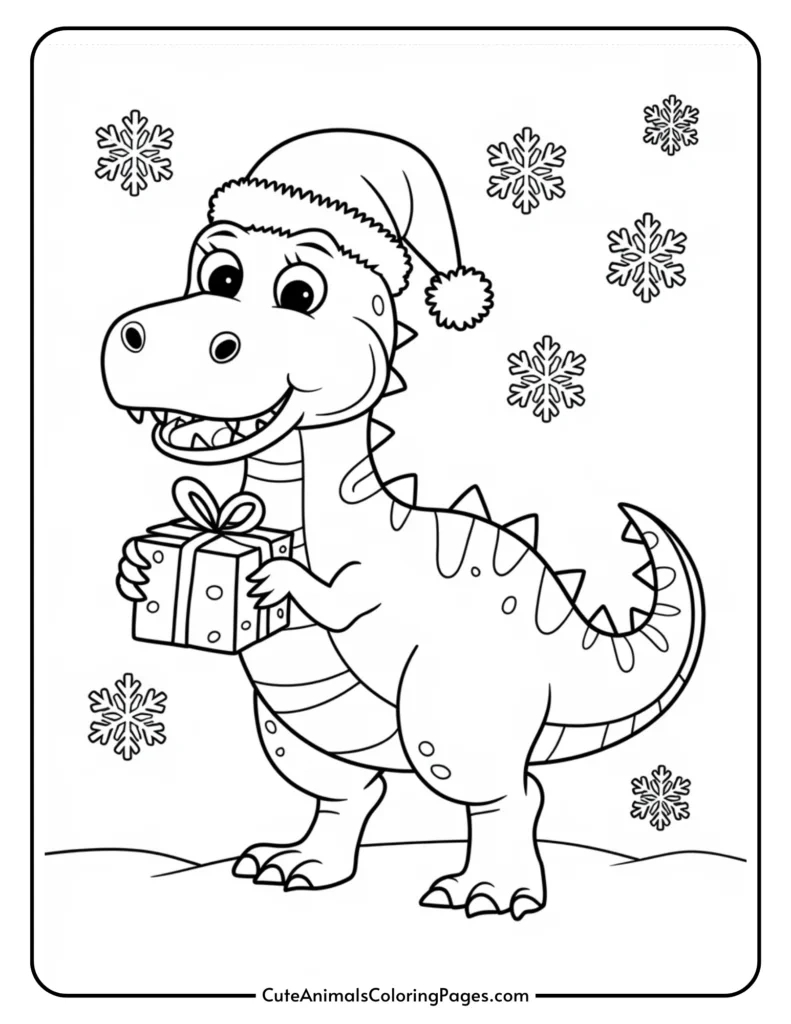 Dinosaur Christmas Coloring Pages (8 Free Printables) - Cute with regard to Christmas Printable Coloring Pages