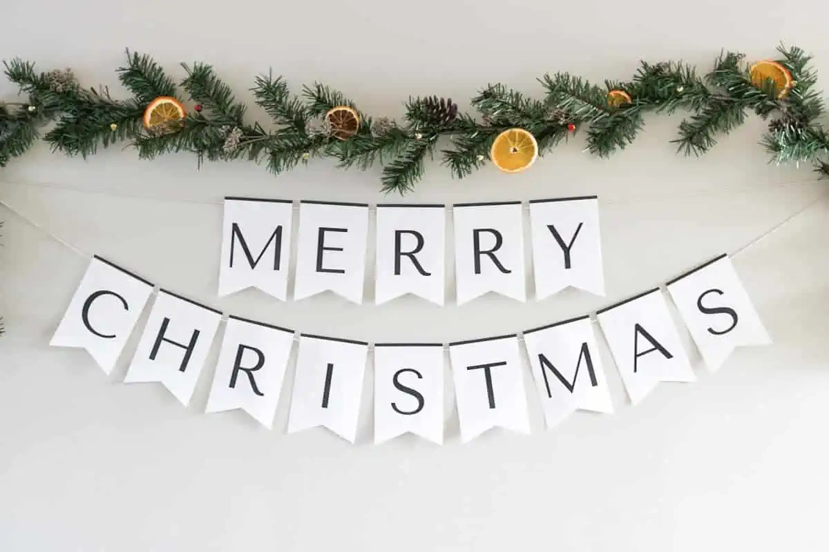 Diy Merry Christmas Banner | Free Printable - The Home Intent within Merry Christmas Printable Banner