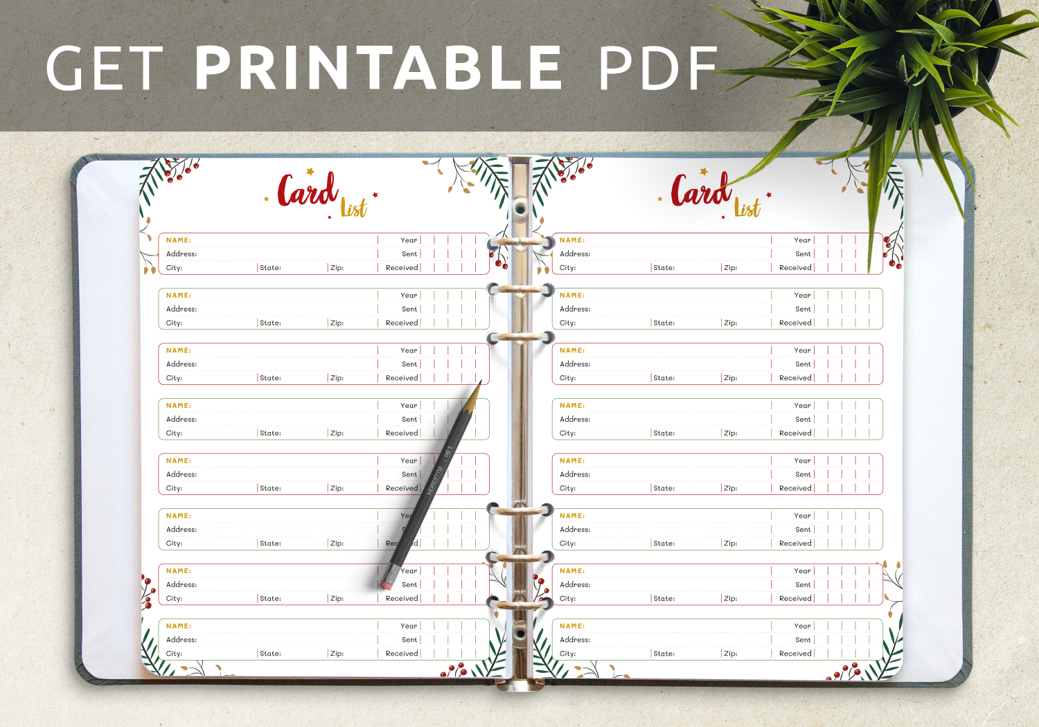 Download Printable Christmas Style - Card List Pdf with regard to Free Printable Christmas Card Address List