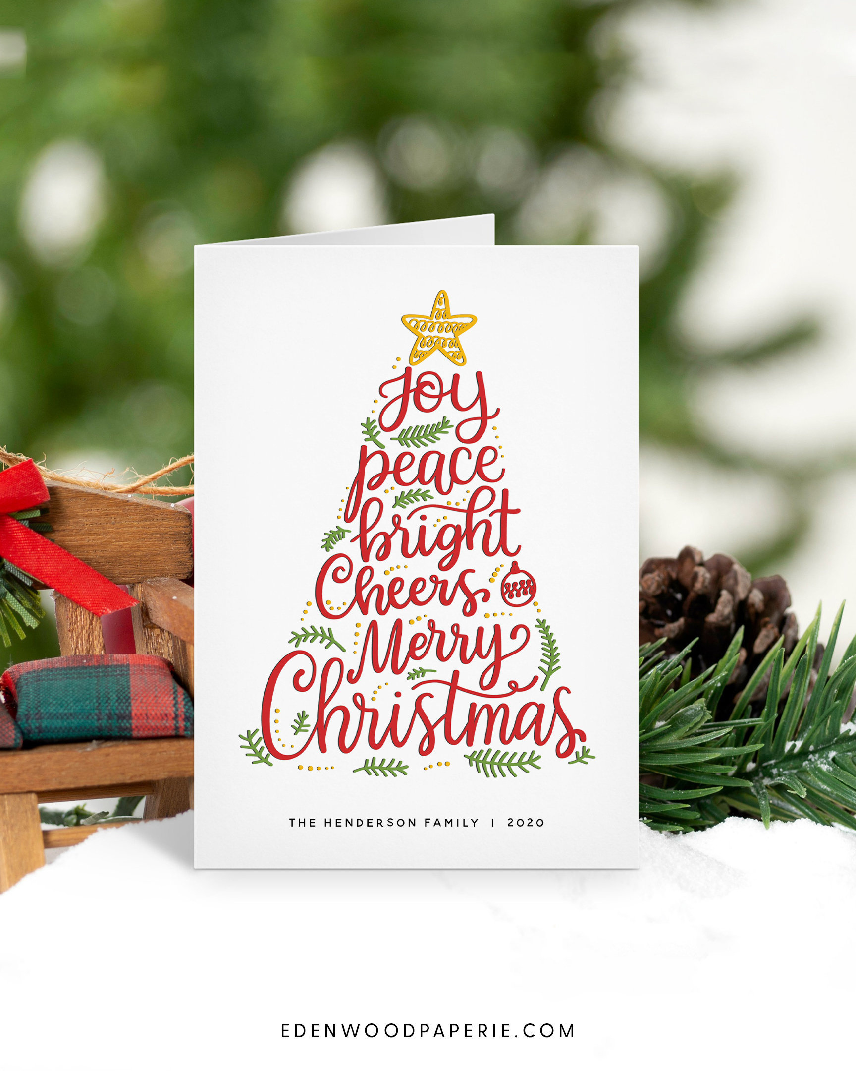 Folded Christmas Card Template, 5X7&amp;quot; Happy Holidays Greeting Card with regard to 5X7 Printable Christmas Card