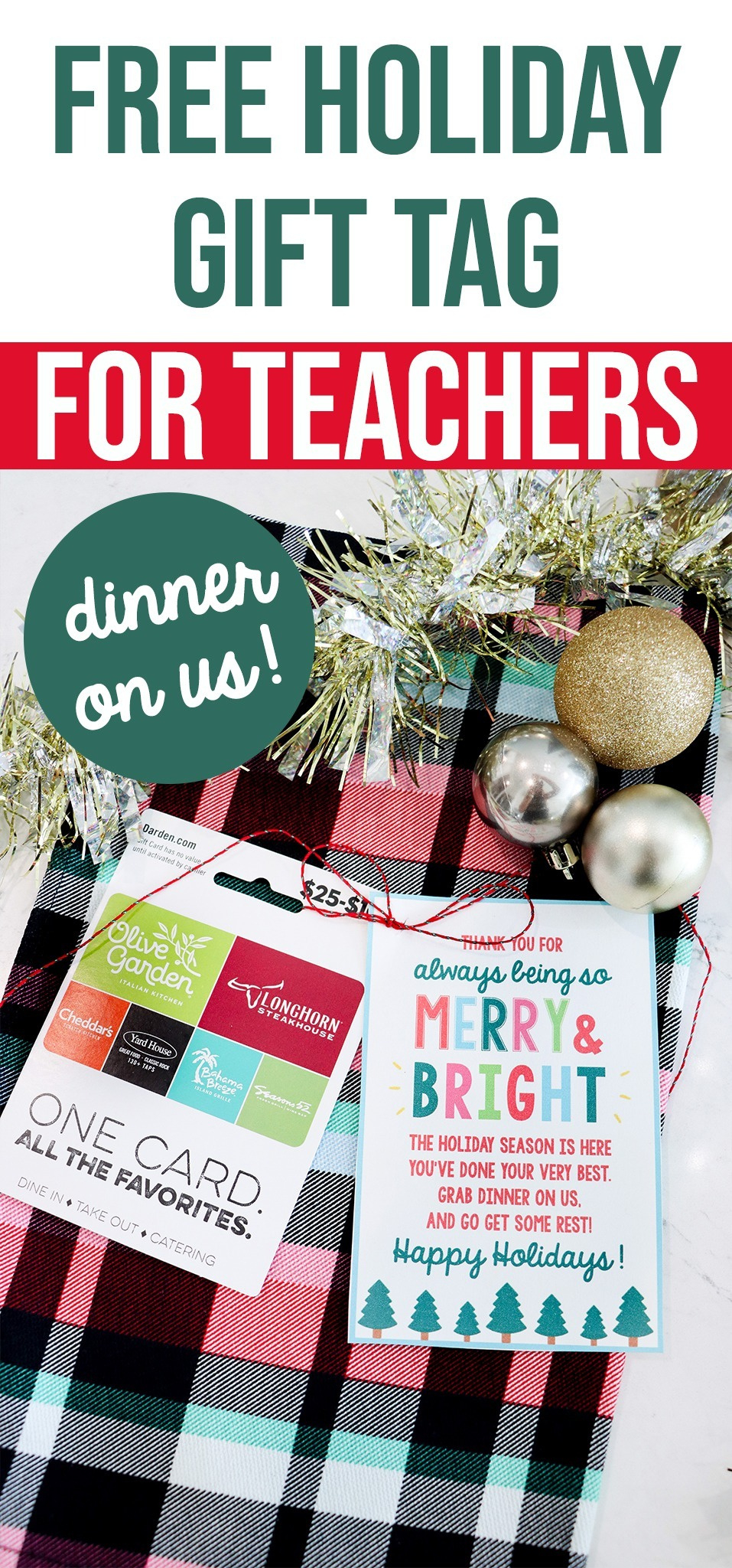 Free Holiday Gift Tag For Teachers - Simply Clarke within Free Printable Christmas Tags For Teachers