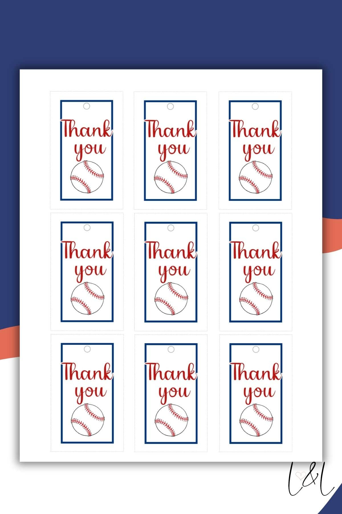 Free Printable Baseball Thank You Tags - Love &amp;amp; Laugh Games with regard to Baseball Thank You Cards Printable Free