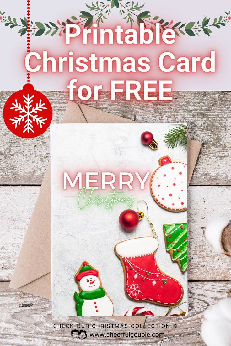Free Printable Christmas Card - 5X7 Pdf for 5x7 Printable Christmas Card