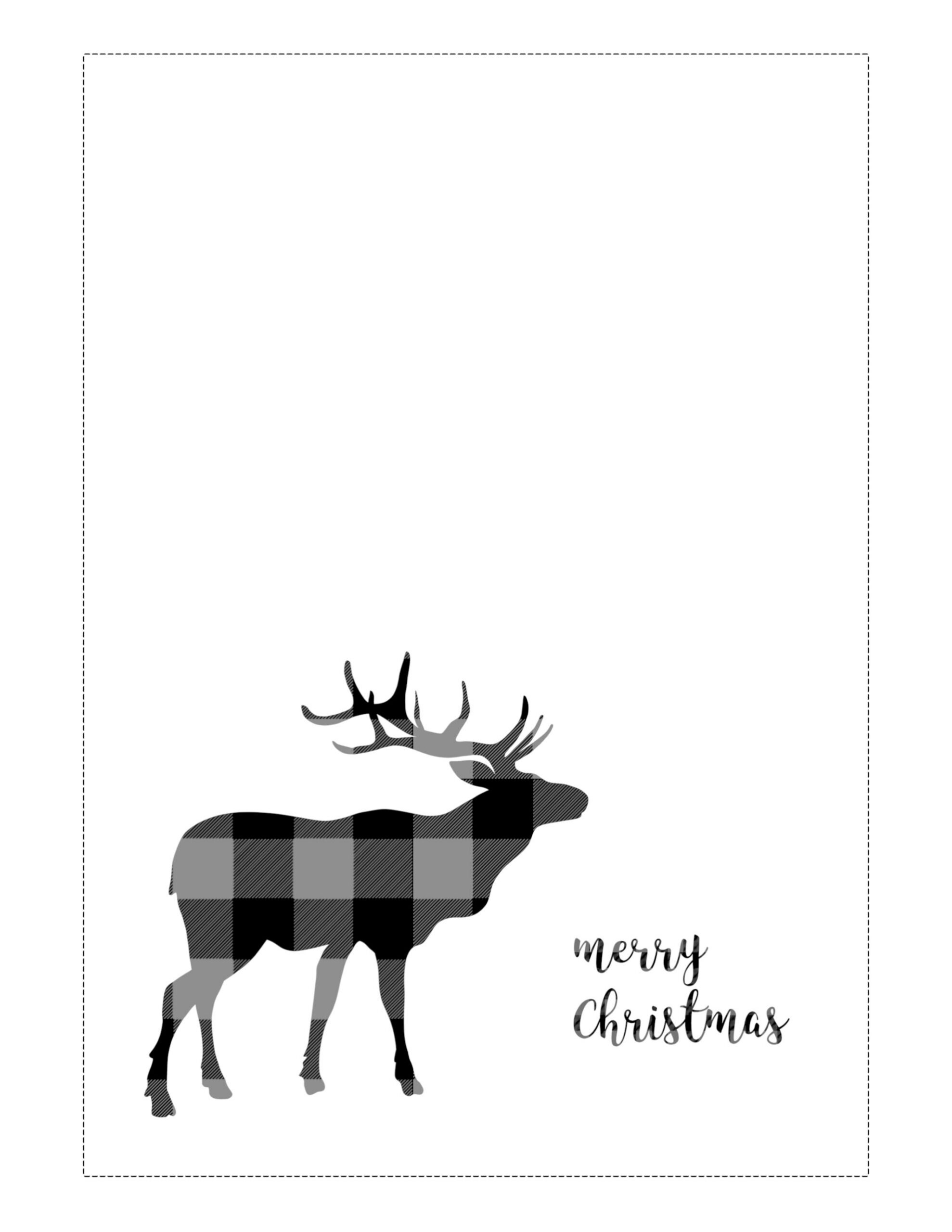 Free Printable Christmas Cards (Basic) - Paper Trail Design in Free Printable Christmas Card Black And White