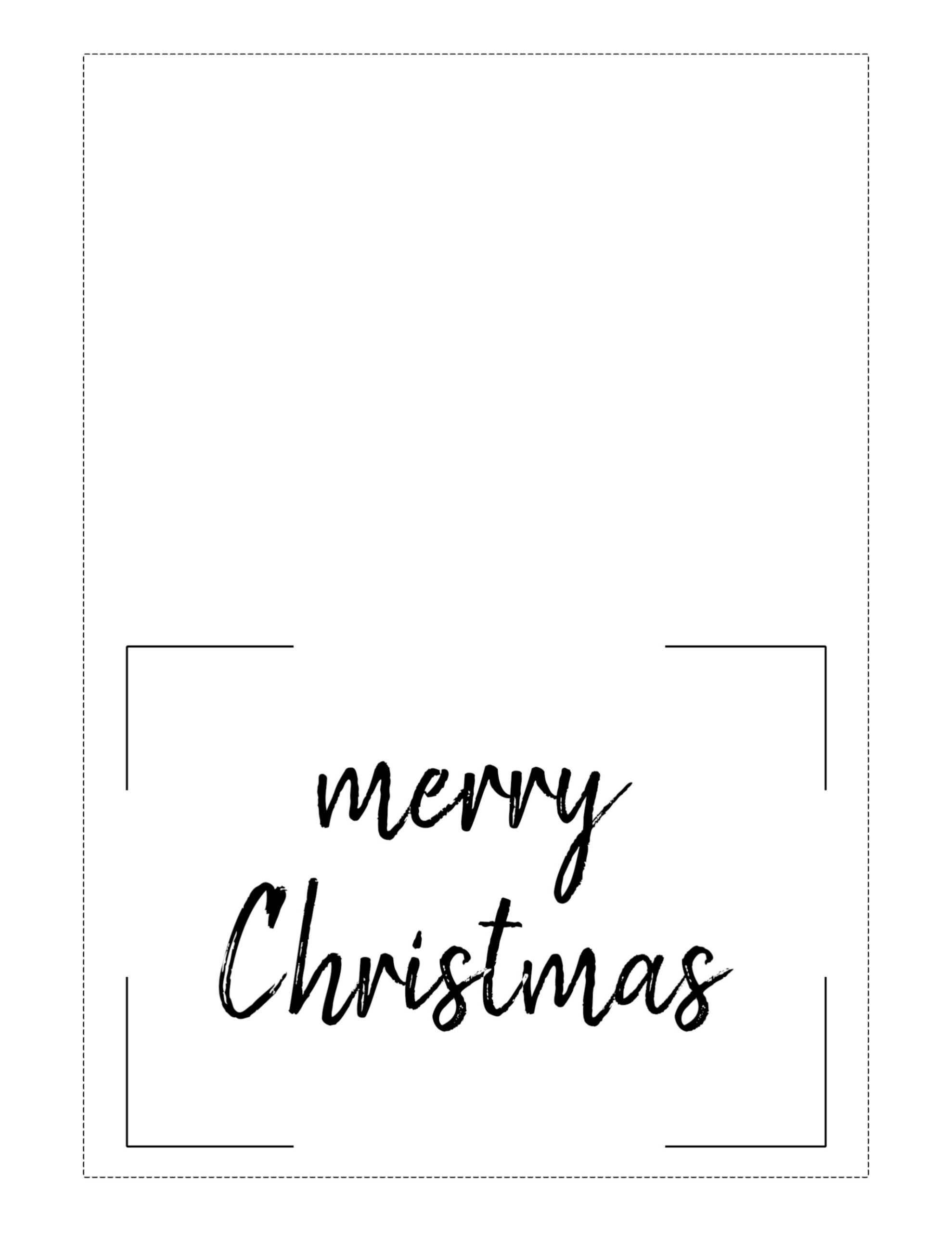 Free Printable Christmas Cards (Basic) - Paper Trail Design with Black And White Printable Christmas Card