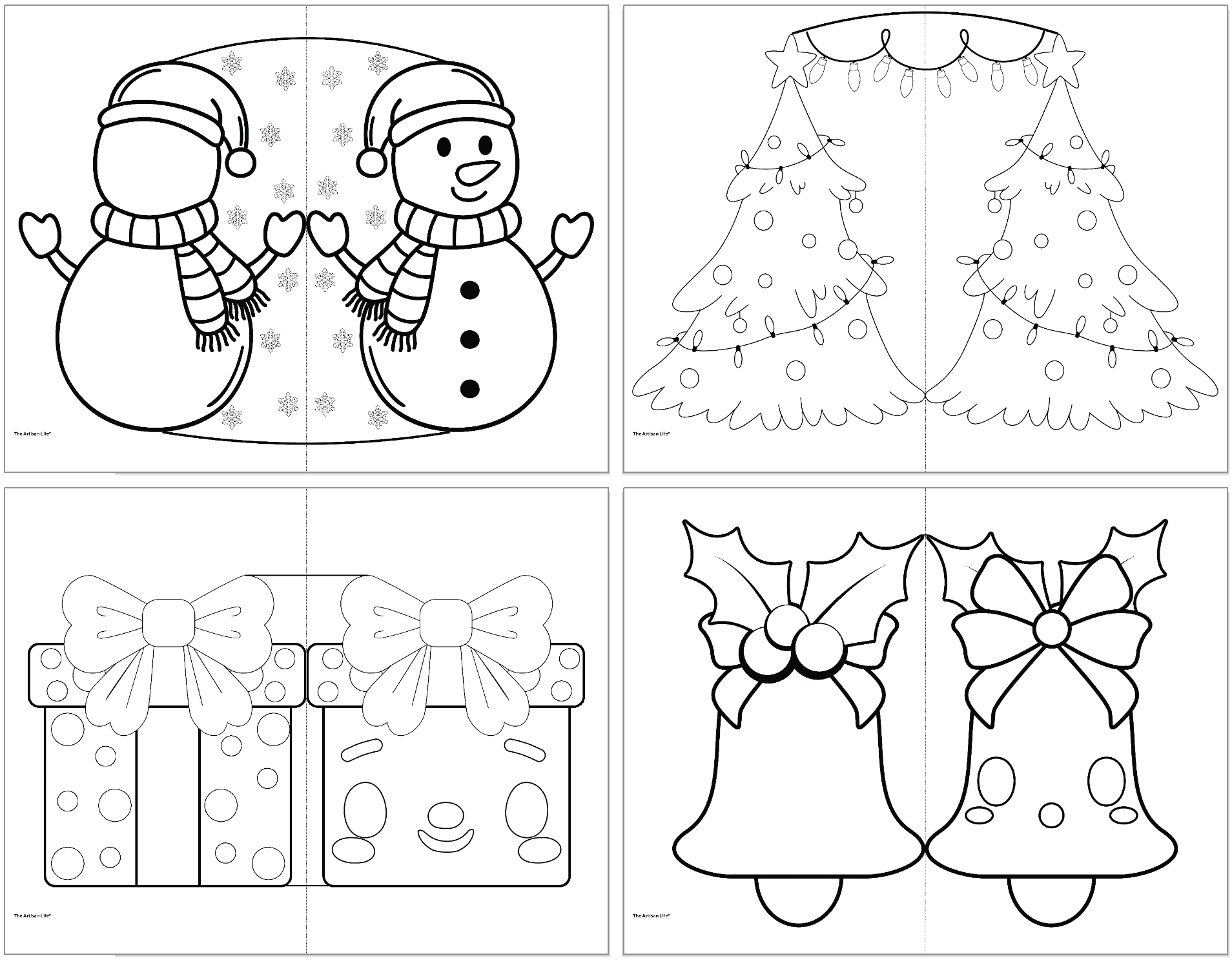 Free Printable Christmas Cards For Kids - The Artisan Life within Printable Christmas Card Coloring Pages