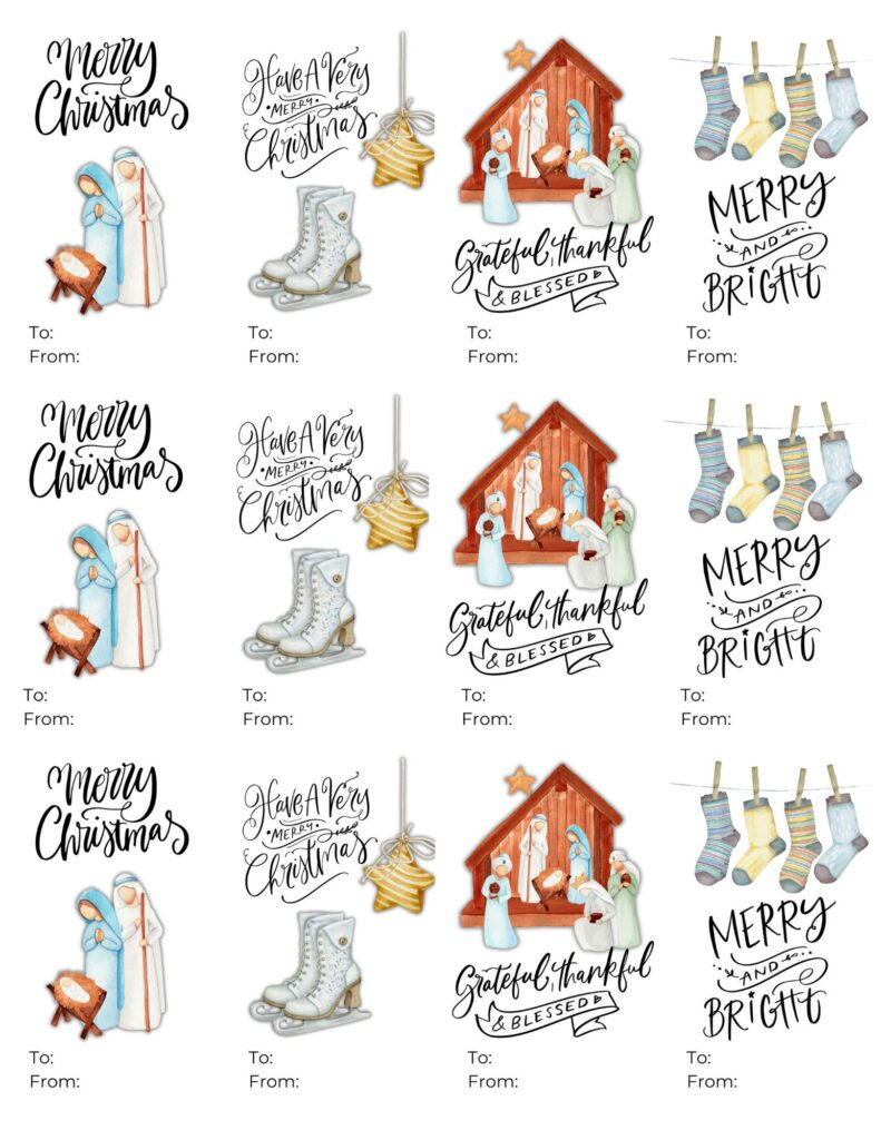 Free Printable Christmas Gift Tags | Healing Home intended for Free Printable Religious Christmas Gift Tags