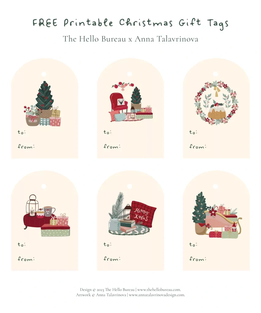 Free Printable Christmas Gift Tags Pdf | Cute And Cosy Design with Printable Christmas Tags Free Printable