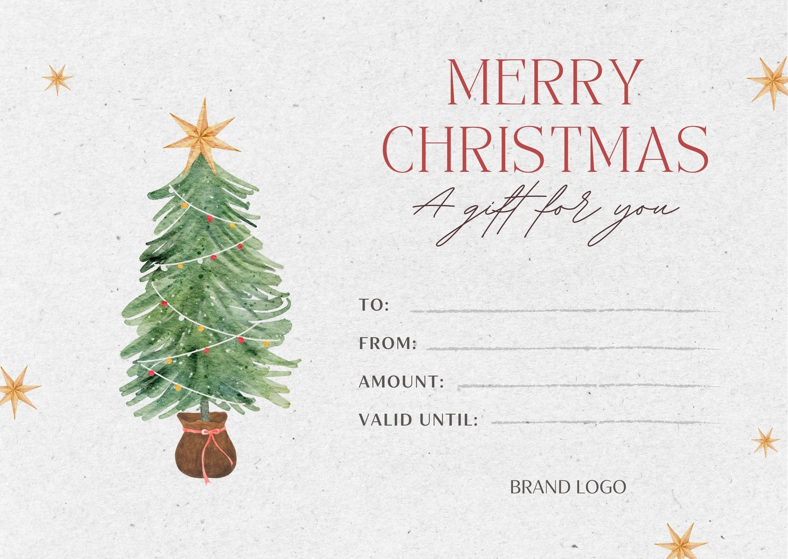 Free, Printable Custom Christmas Gift Certificate Templates | Canva with regard to Printable Christmas Card For Gift Card