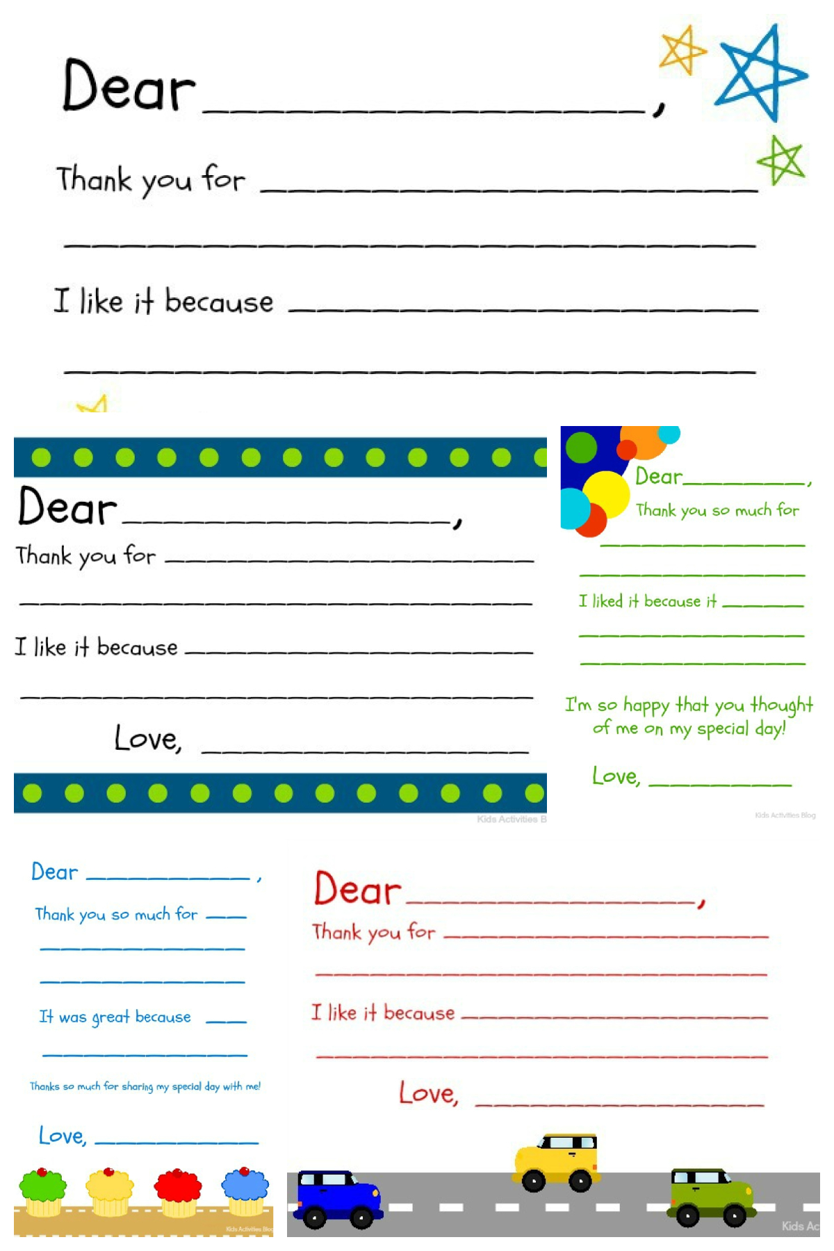 Free Printable Fill In The Blank Thank You Note | Kids Activities Blog pertaining to Kid Thank You Cards Free Printable
