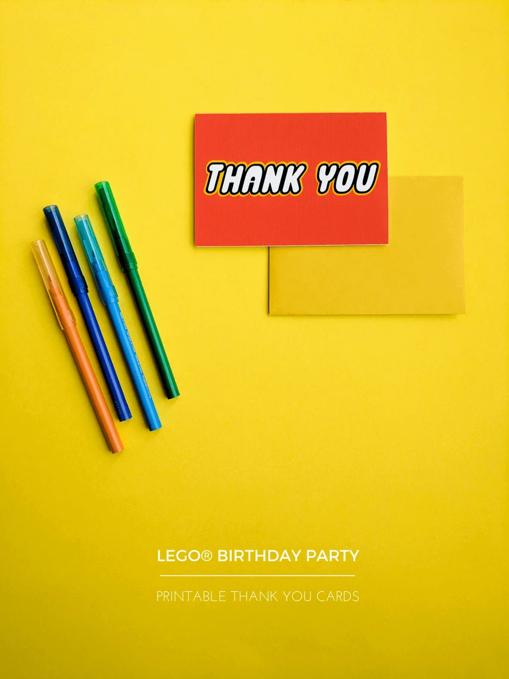 Free Printable Lego®-Inspired Thank You Cards For A Lego Birthday with regard to Lego Thank You Cards Printable Free