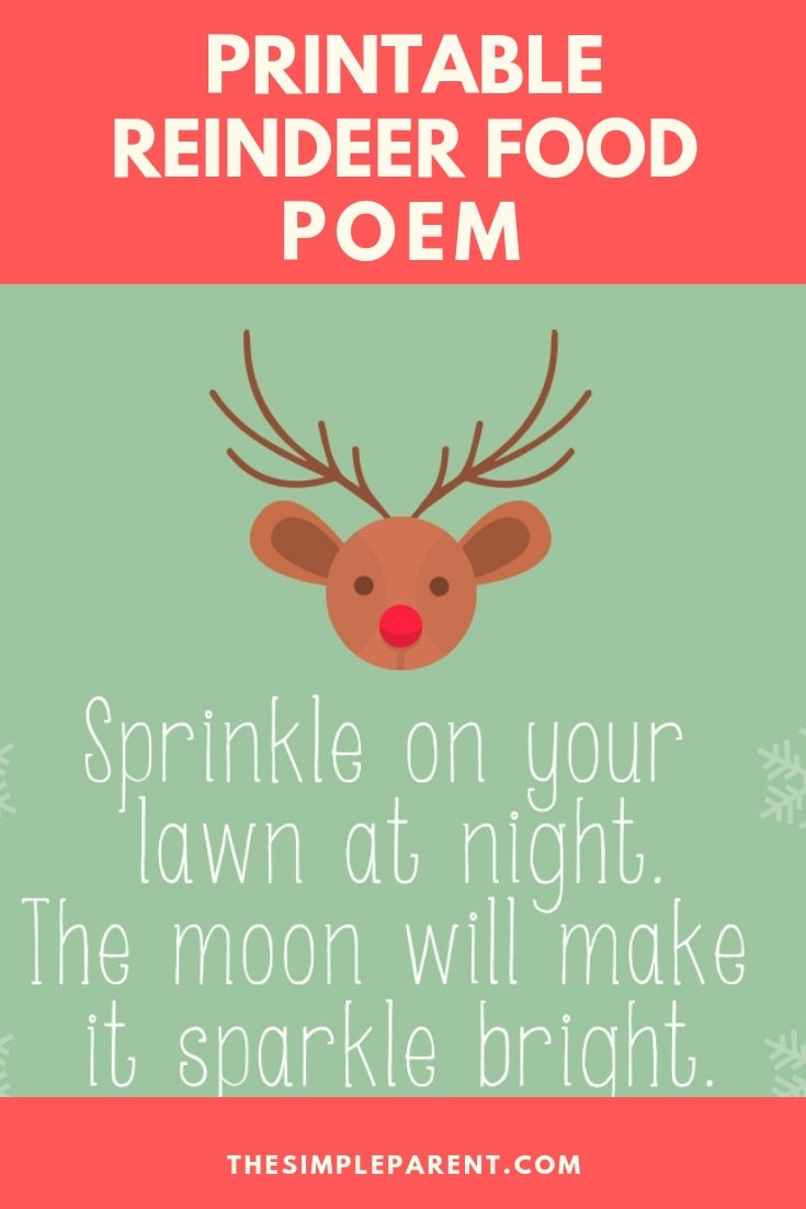 Free Printable Reindeer Food Poem &amp;amp; Farmhouse Bucket Craft - The inside Reindeer Food Poem Free Printable