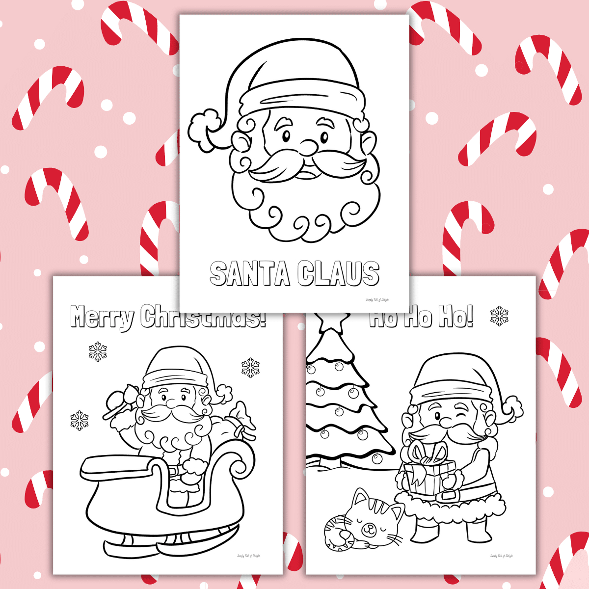Free Printable Santa Coloring Pages For Christmas - Simply Full Of with Christmas Printable Coloring Pages