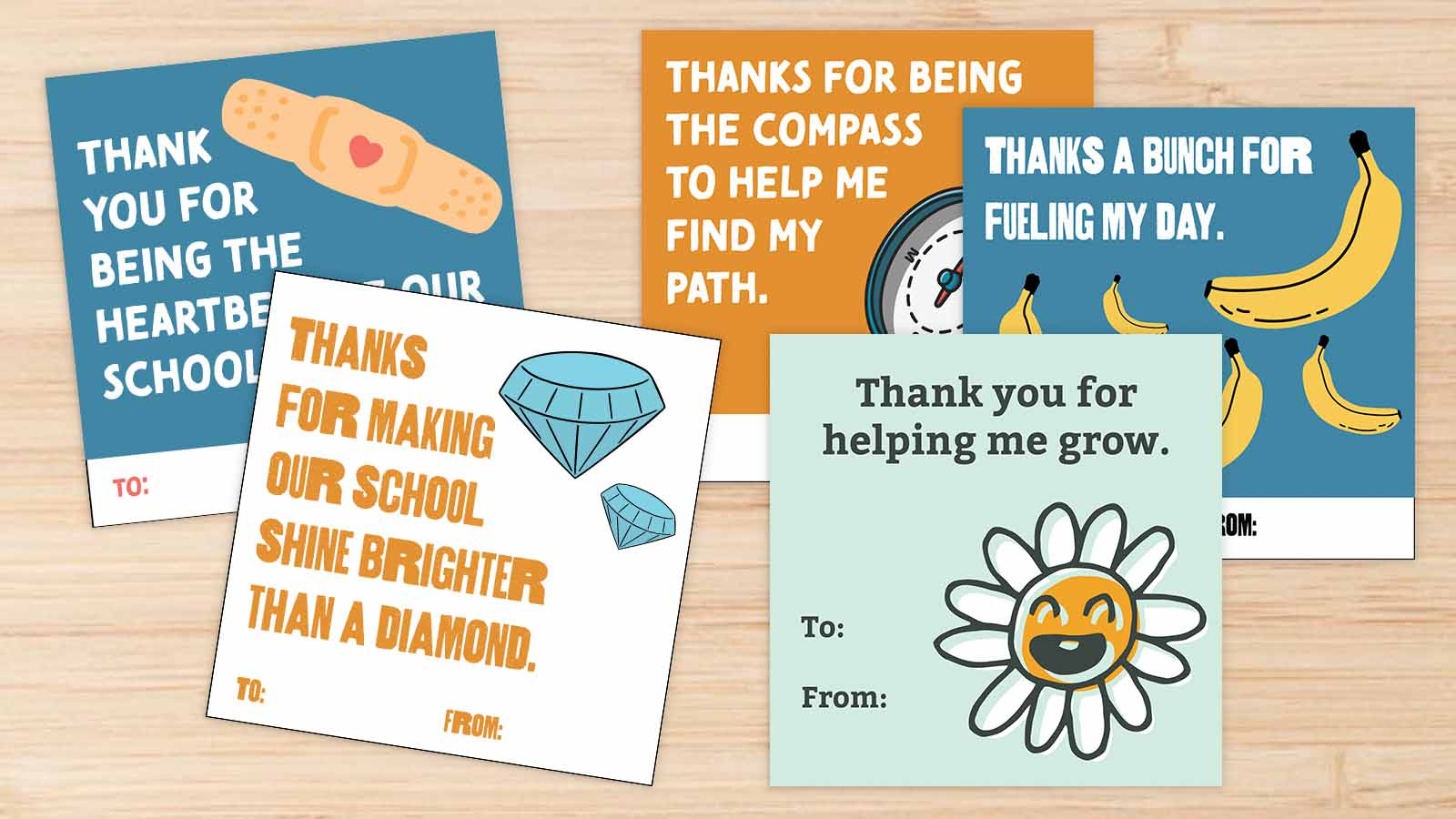 Free Printable Thank-You Cards For Custodians, Librarians &amp;amp; More intended for Free Printable Custodian Thank You Cards