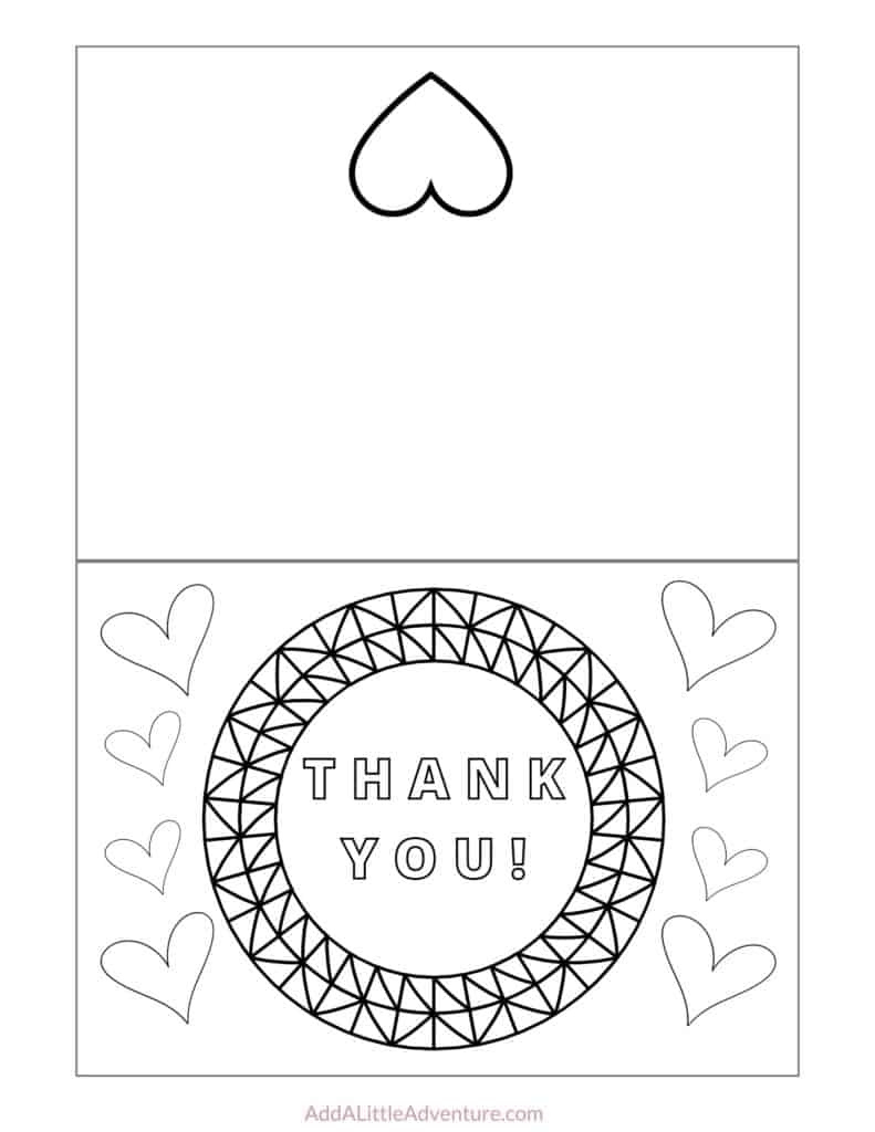Free Printable Thank You Cards To Color - Add A Little Adventure throughout Color Thank You Cards Printable