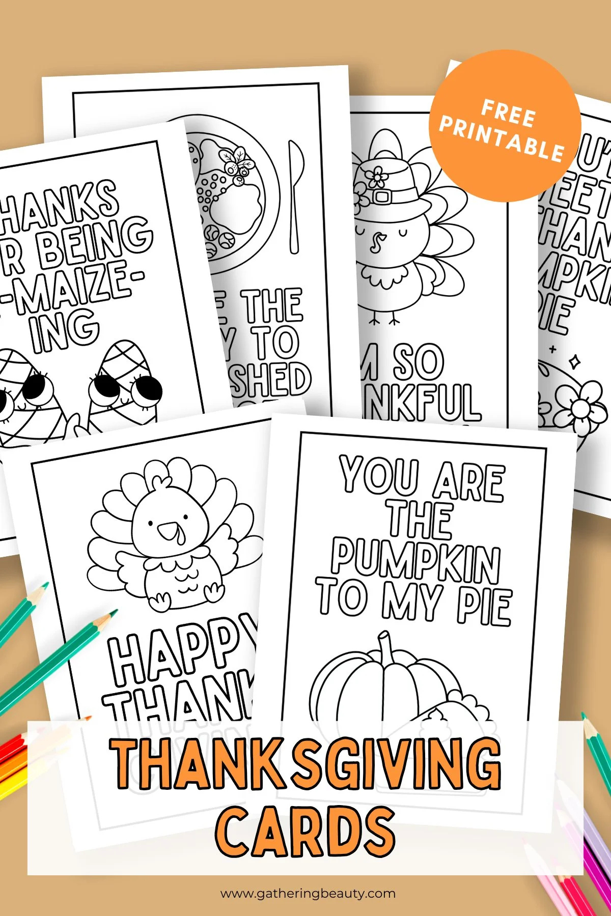 Free Printable Thanksgiving Thank You Cards — Gathering Beauty regarding Thanksgiving Thank You Cards Printable