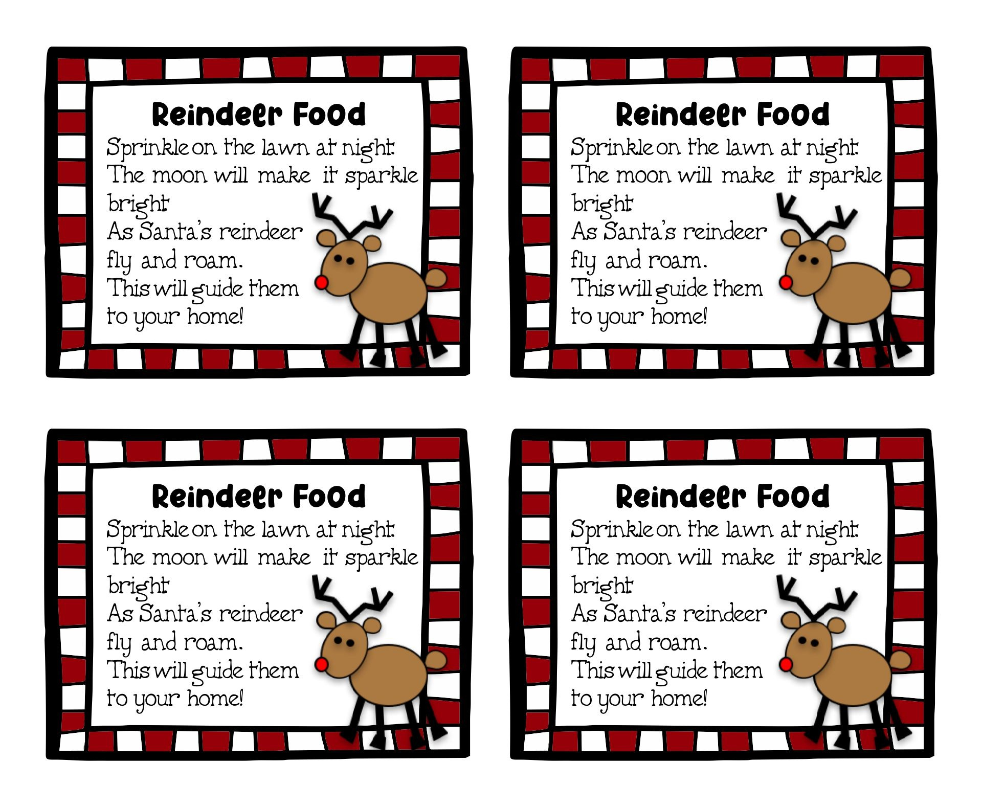Free Reindeer Food Printable Tags - Printable Party Favors in Reindeer Food Printable Labels Free