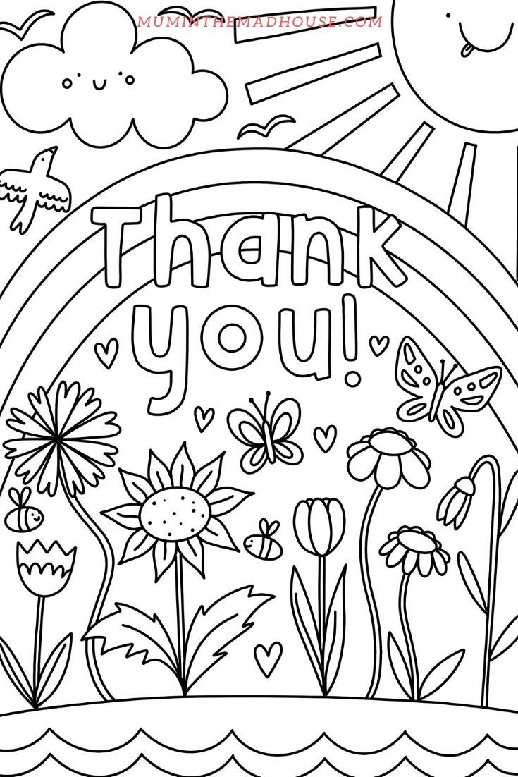 Free Thank You Coloring Pages – Printable And Fun for Thank You Cards Printable Coloring Free