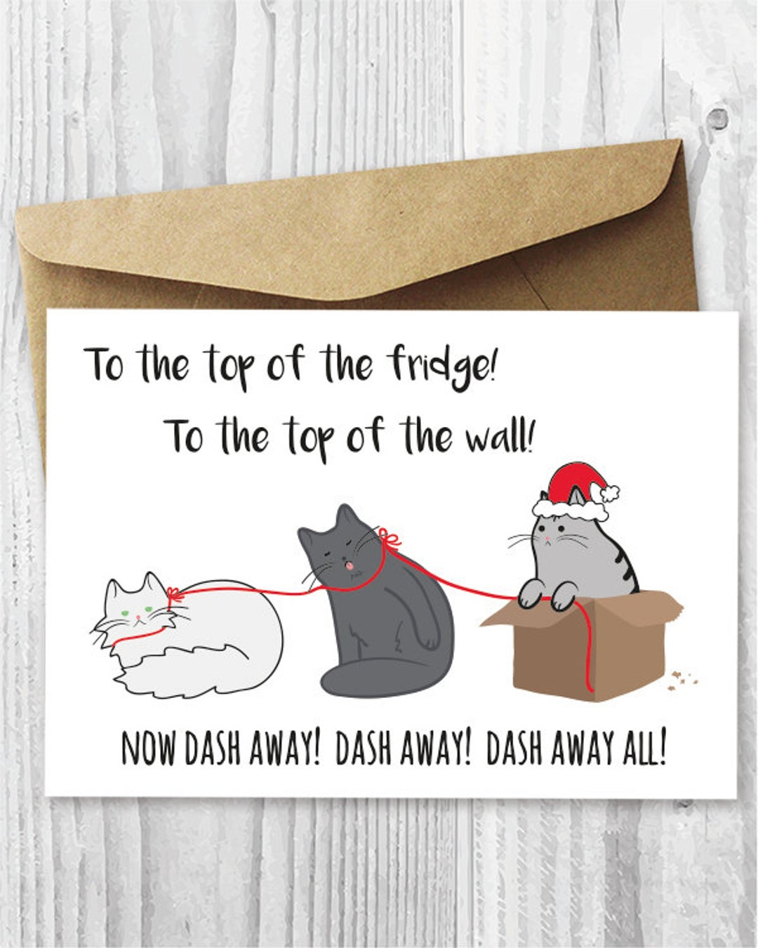 Funny Holiday Card, Printable Christmas Cards, Funny Cats inside Printable Christmas Card Funny