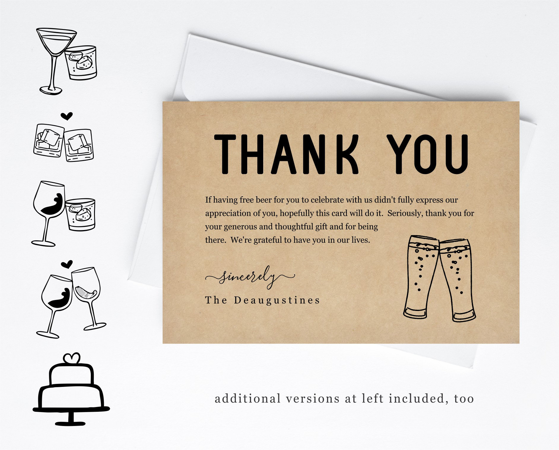 Funny Thank You Card Template, Printable Editable Personalized regarding Funny Thank You Cards Printable