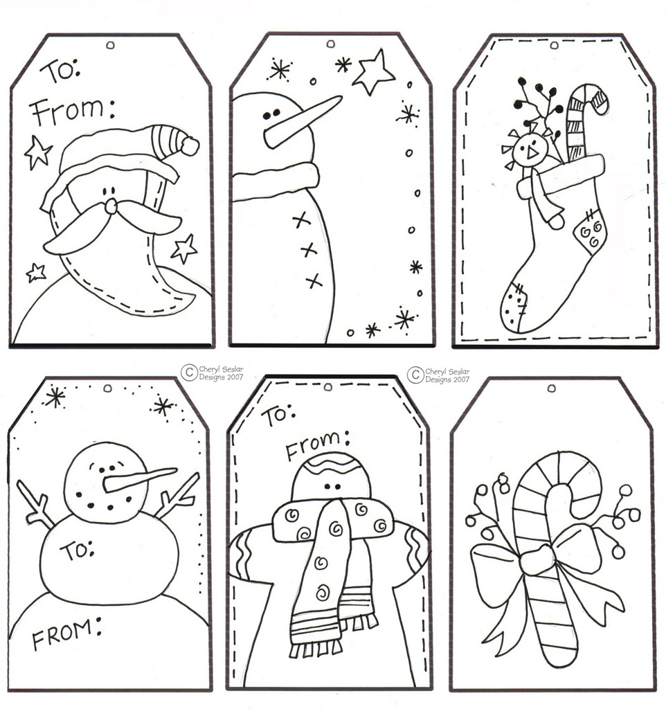 Gift Tag Coloring Page | Dreaming Of Christmas pertaining to Printable Christmas Tags To Color