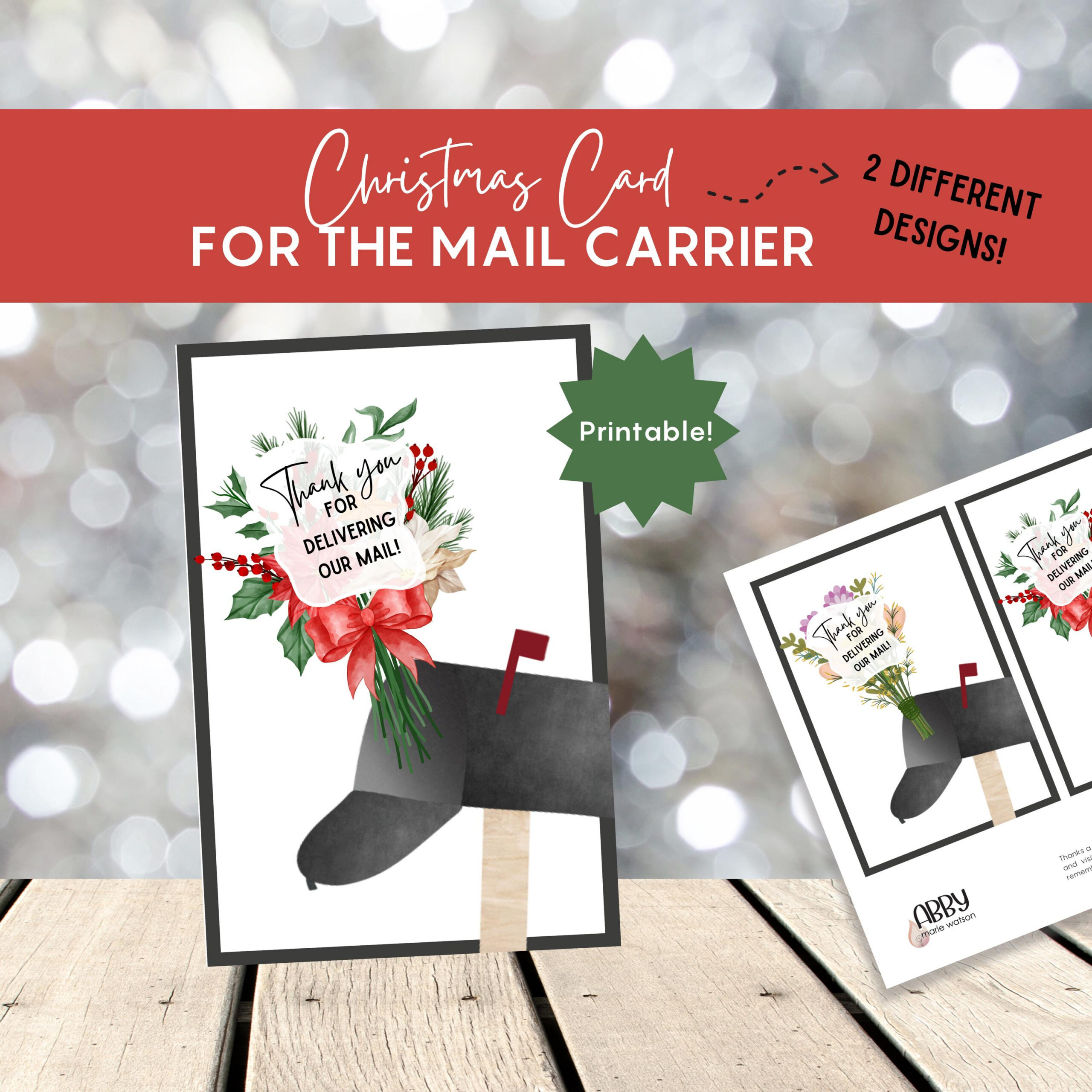 Happy Holidays From Postal Worker - Etsy throughout Free Printable Christmas Card For Mail Carrier