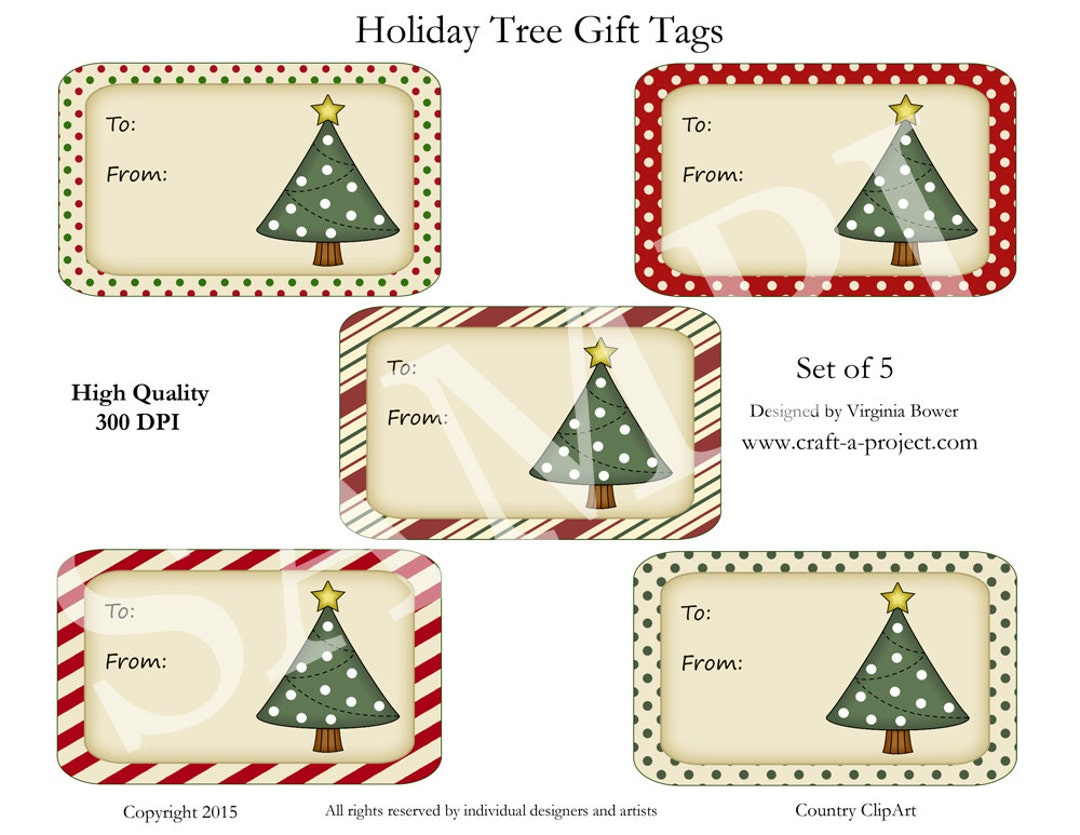 Holiday Tree Gift Tags - Christmas Gift Tags - Printable Gift Tags for Christmas Tree Tags Printable