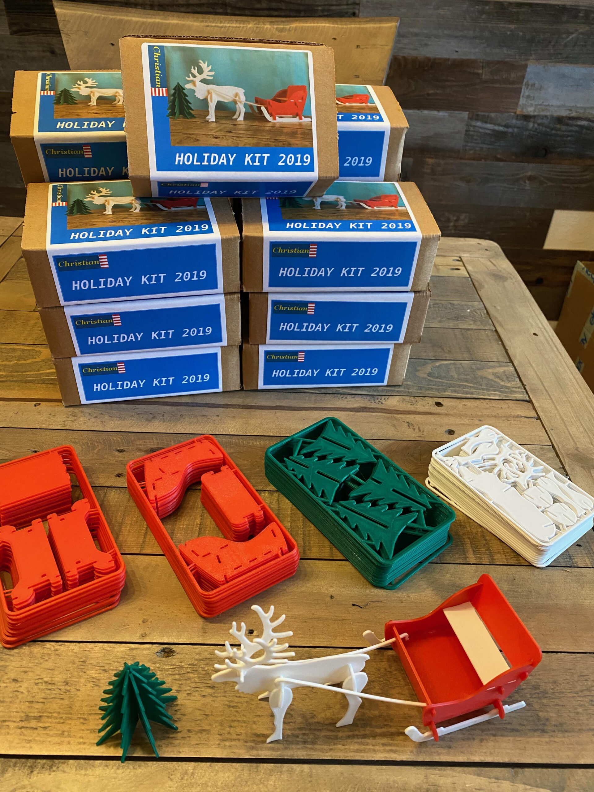 I Made Model Kits To Give Out Instead Of Christmas Cards : R for 3D Printable Christmas Card