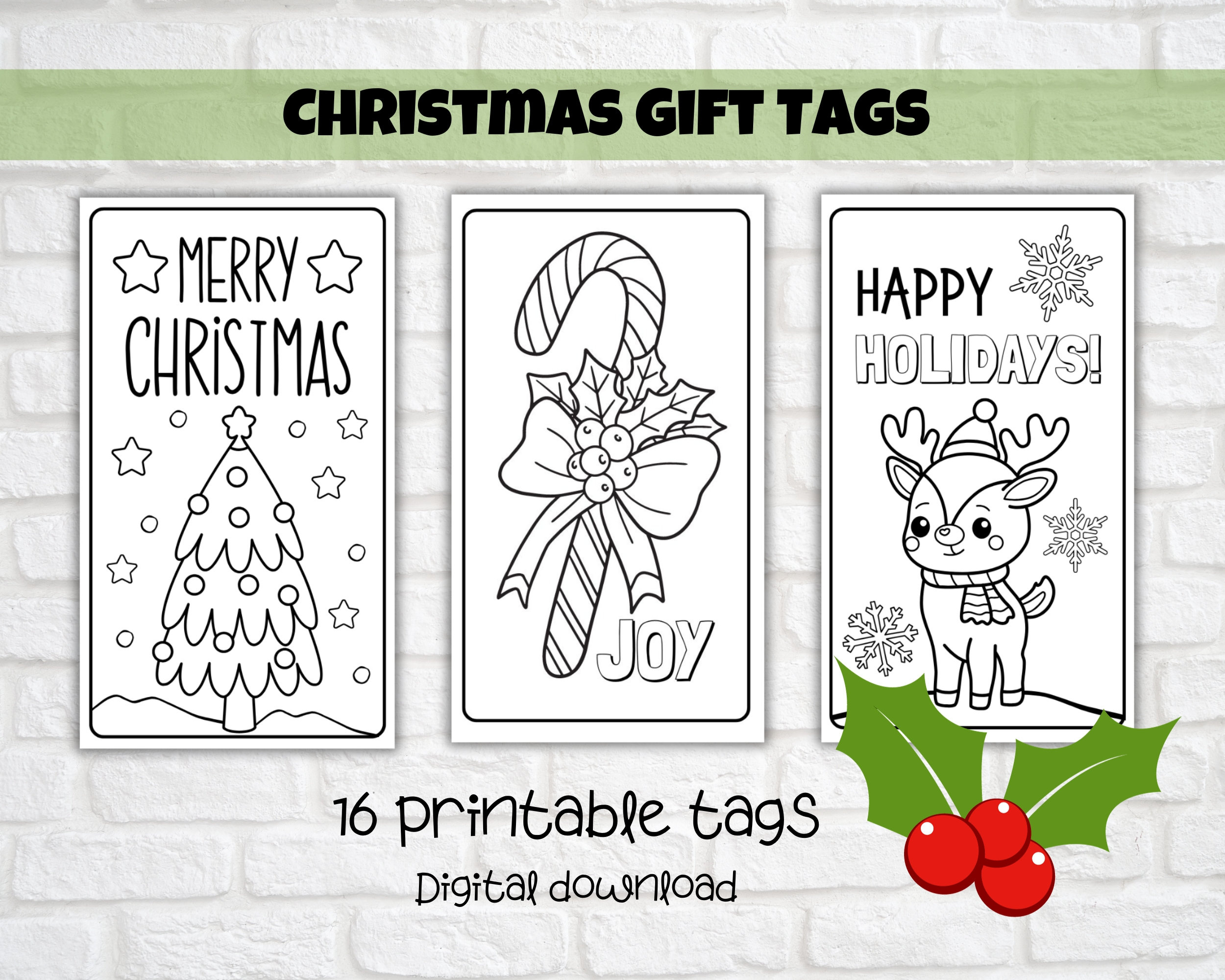 Kids Printable Christmas Tags To Colour, Sunday School Activity within Printable Coloring Christmas Tags