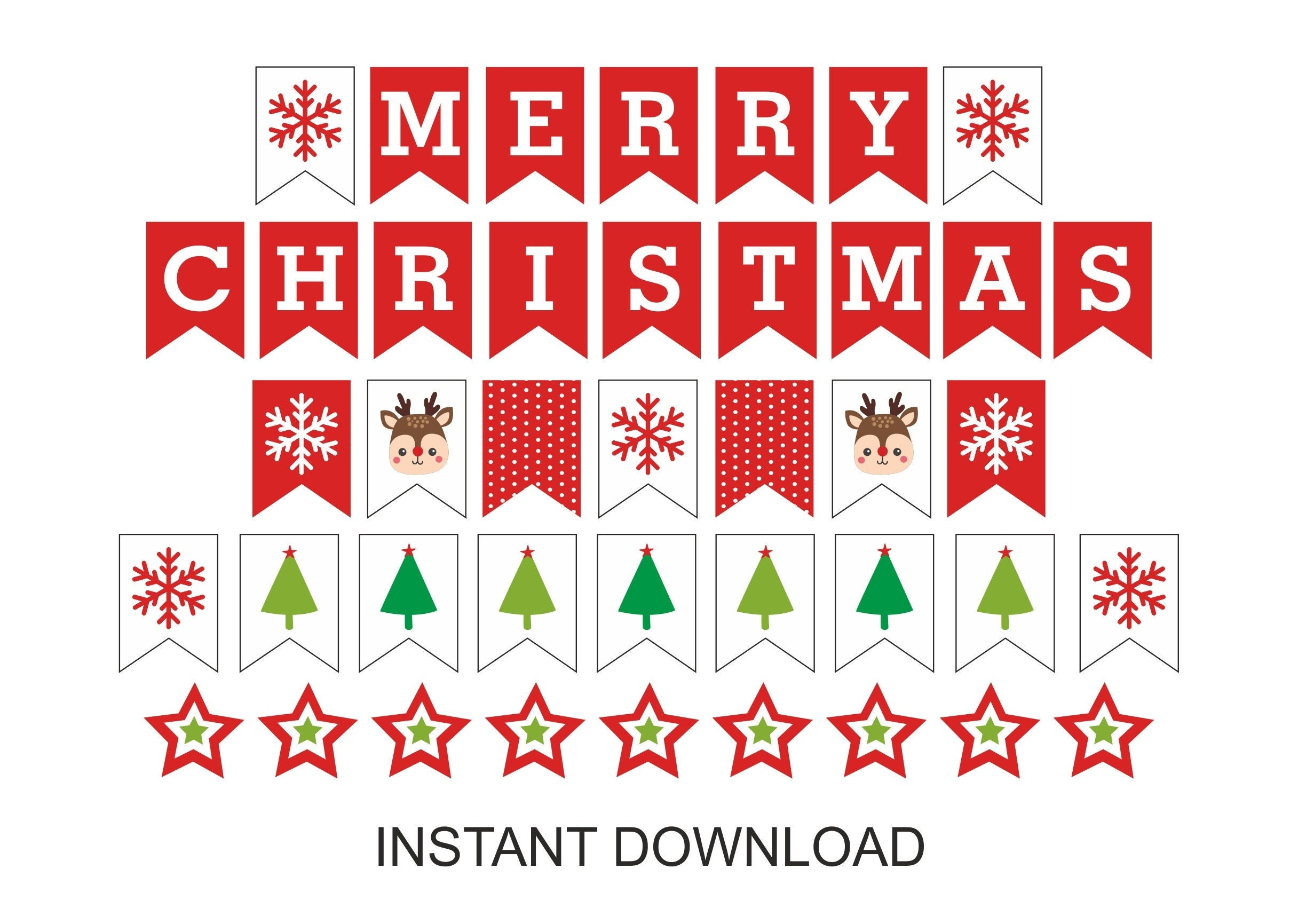 Merry Christmas Banner Printable / Christmas Banner Printable intended for Merry Christmas Printable Banner