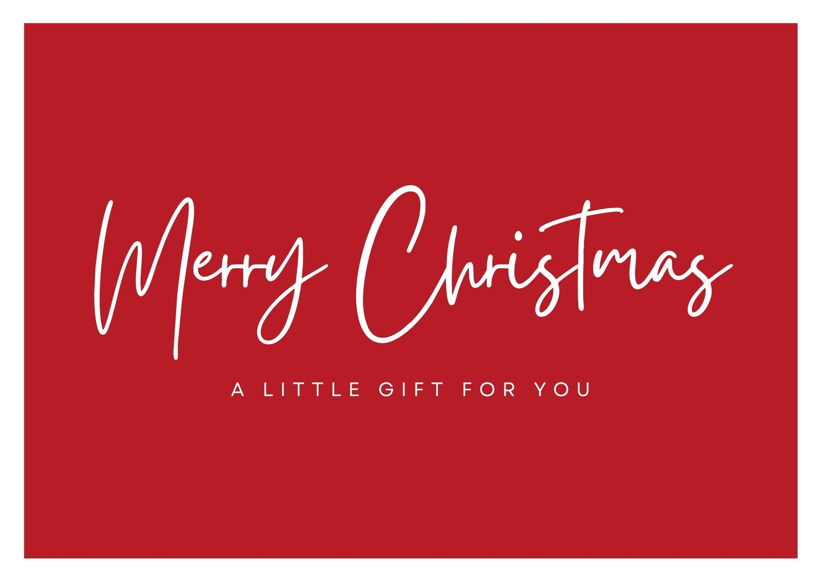 Merry Christmas Gift Card for Merry Christmas Printable Gift Card