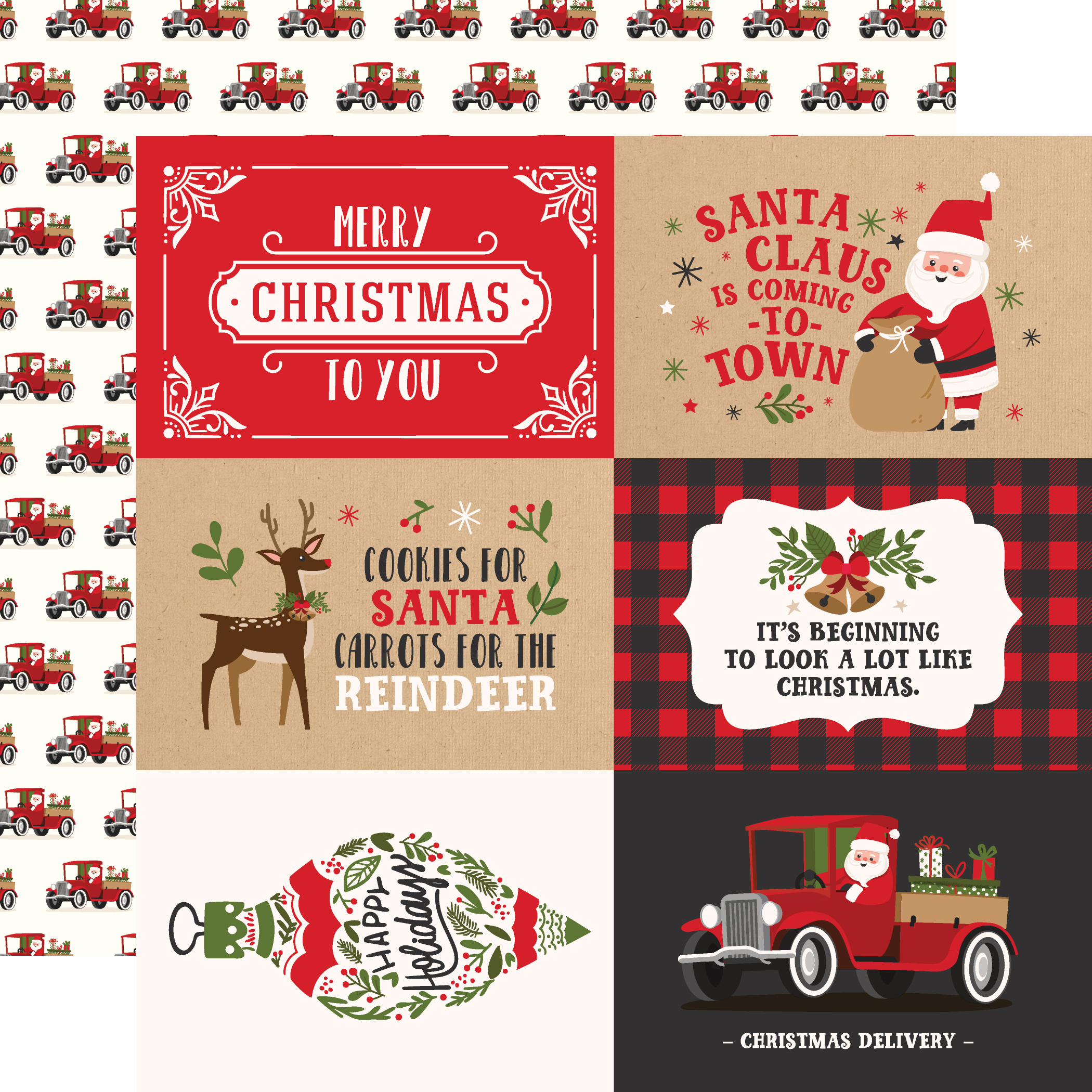 My Favorite Christmas: 4X6 Journaling Cards 12X12 Patterned Paper in Christmas Card Stock 4x6 Printable