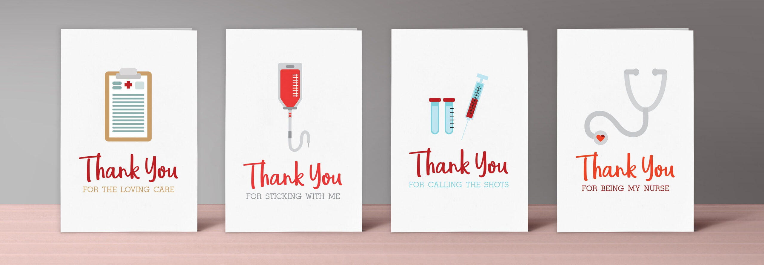 Nurse Thank You Card - Set Of 4 - Download And Print - Nurse Week within Printable Free Thank You Cards For Nurses