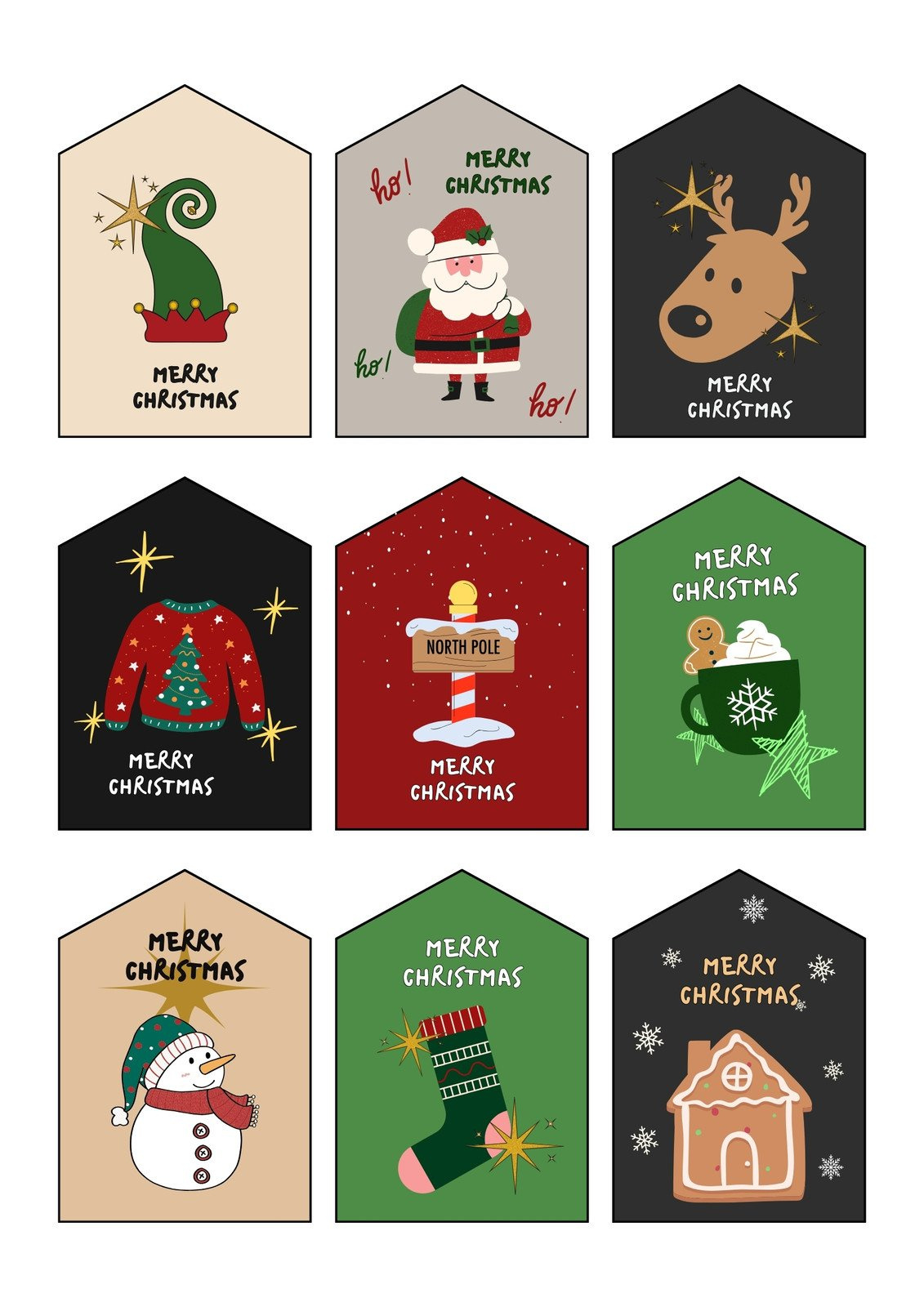 Page 4 - Free And Customizable Holiday Gift Tag Templates | Canva inside Free Printable Christmas Gift Tags Templates