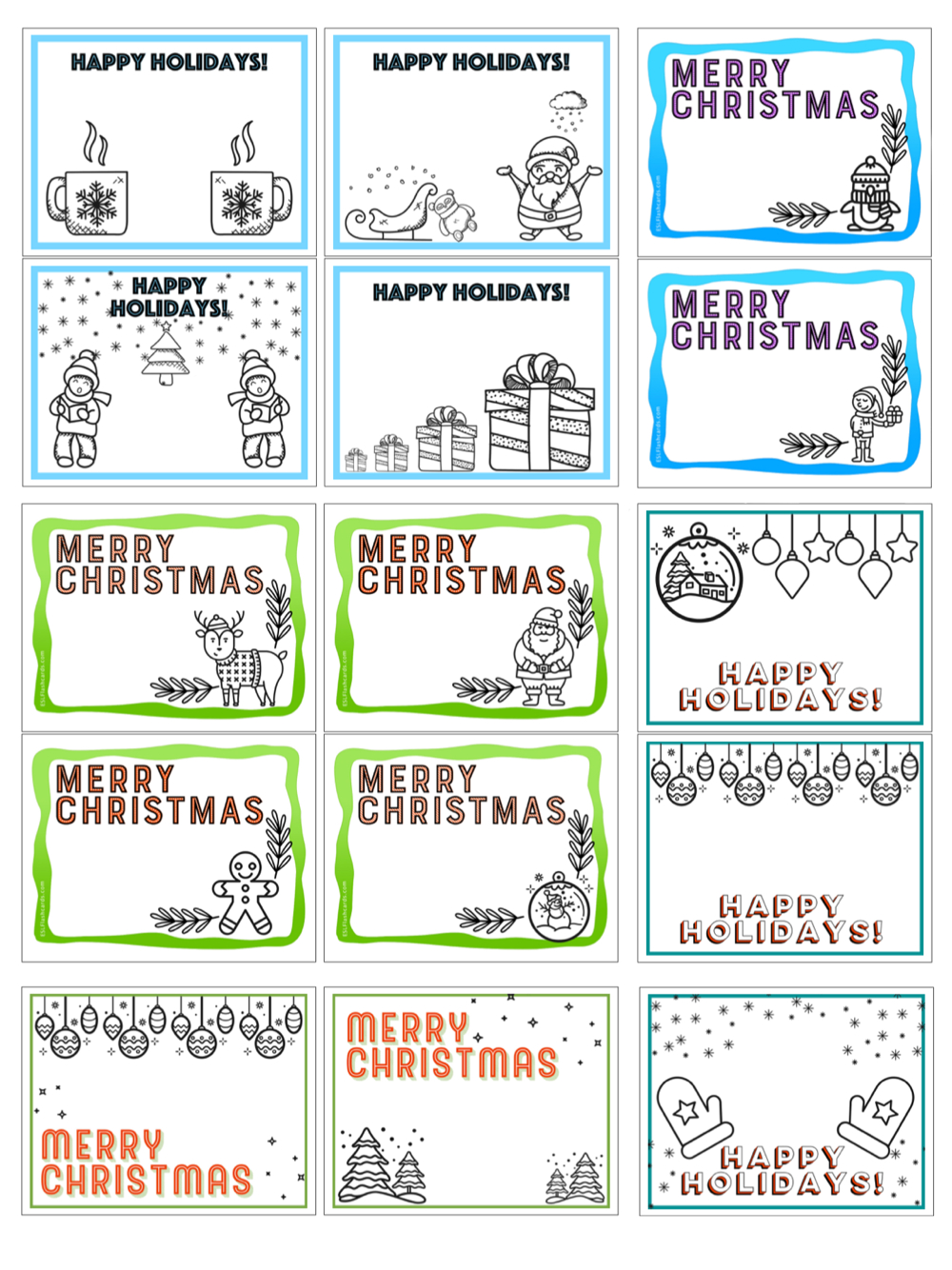 Printable Christmas Cards - Esl Flashcards with regard to Printable Christmas Card To And From