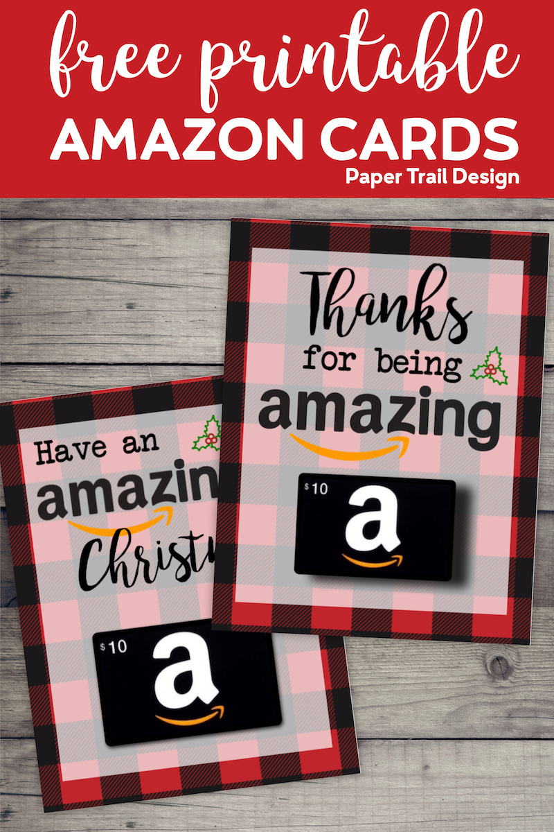 Printable Christmas Gift Card Holders For Amazon - Paper Trail Design inside Amazon Printable Gift Card Christmas Theme