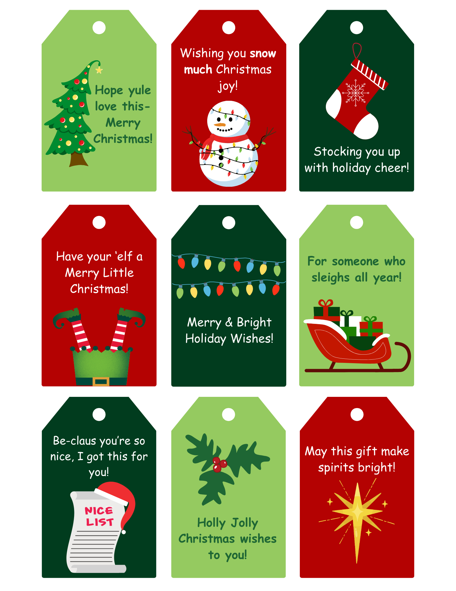 Printable Christmas Gift Tags | Signup inside Printable Christmas Tags For Gifts