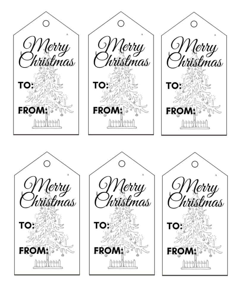 Printable Christmas Tags - Pdfs - Add A Little Adventure intended for Printable Christmas Tags Black and White