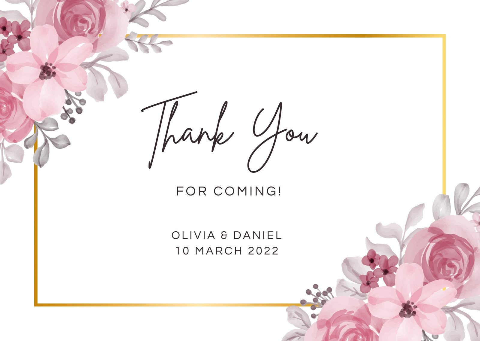 Printable, Customizable Thank You Card Templates | Canva pertaining to Free Online Thank You Cards Printable