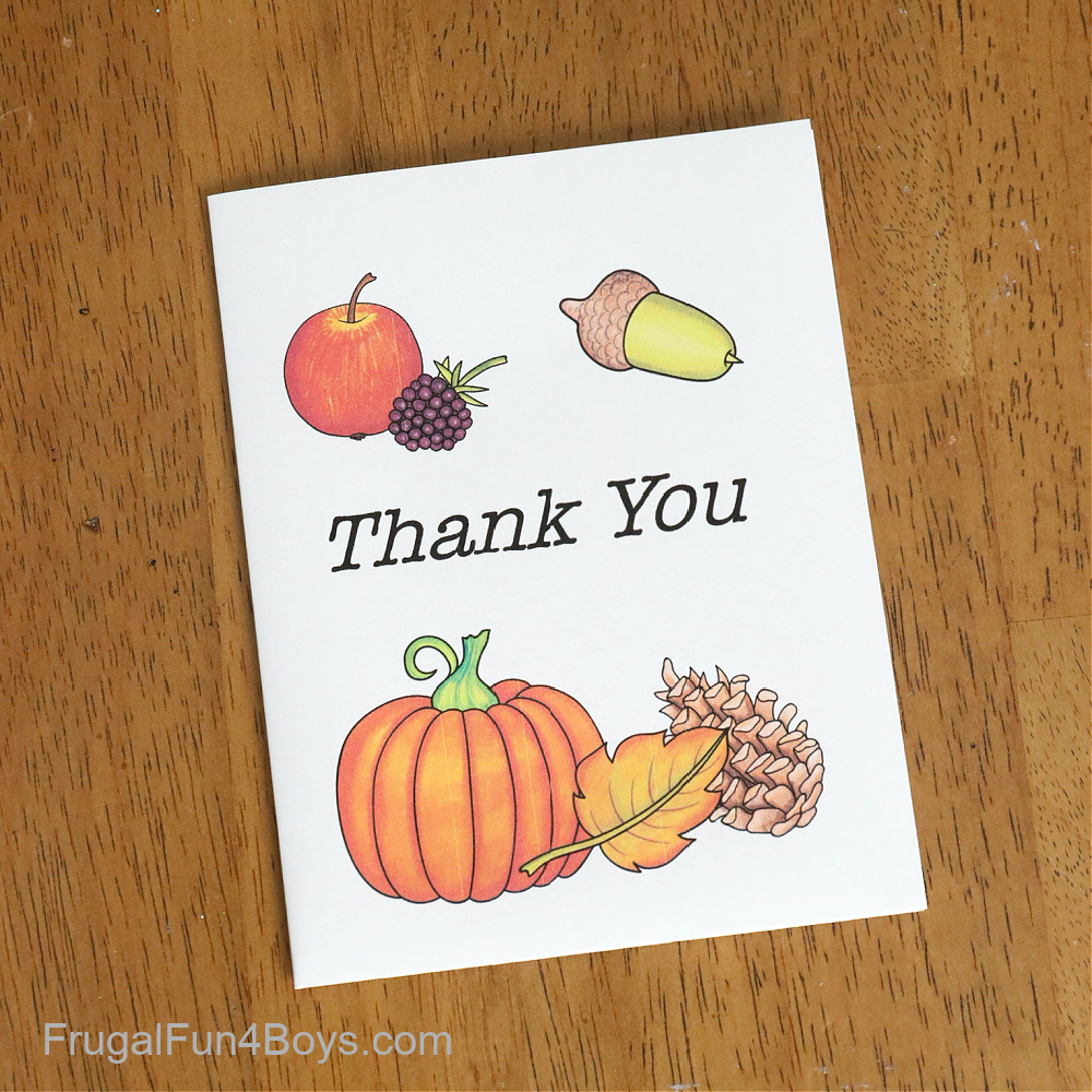 Printable Gratitude Cards {Kids Thanksgiving Activity} - Frugal in Thanksgiving Thank You Cards Printable