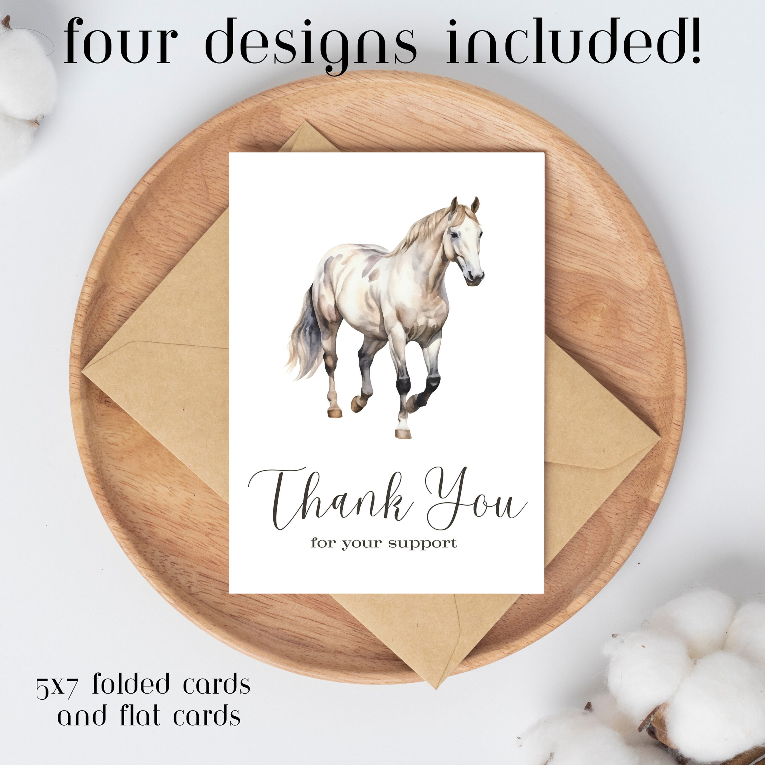 Printable Horse Thank You Cards Perfect For The 4-H Fair Horse in Horse Thank You Cards Printable