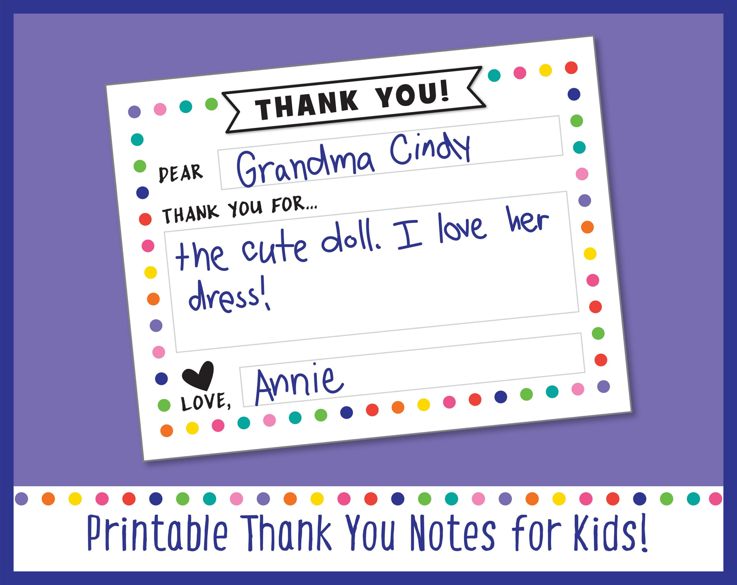Printable Kids Thank You Note Template, Kids Thank You Card Fill with regard to Kids Thank You Cards Printable