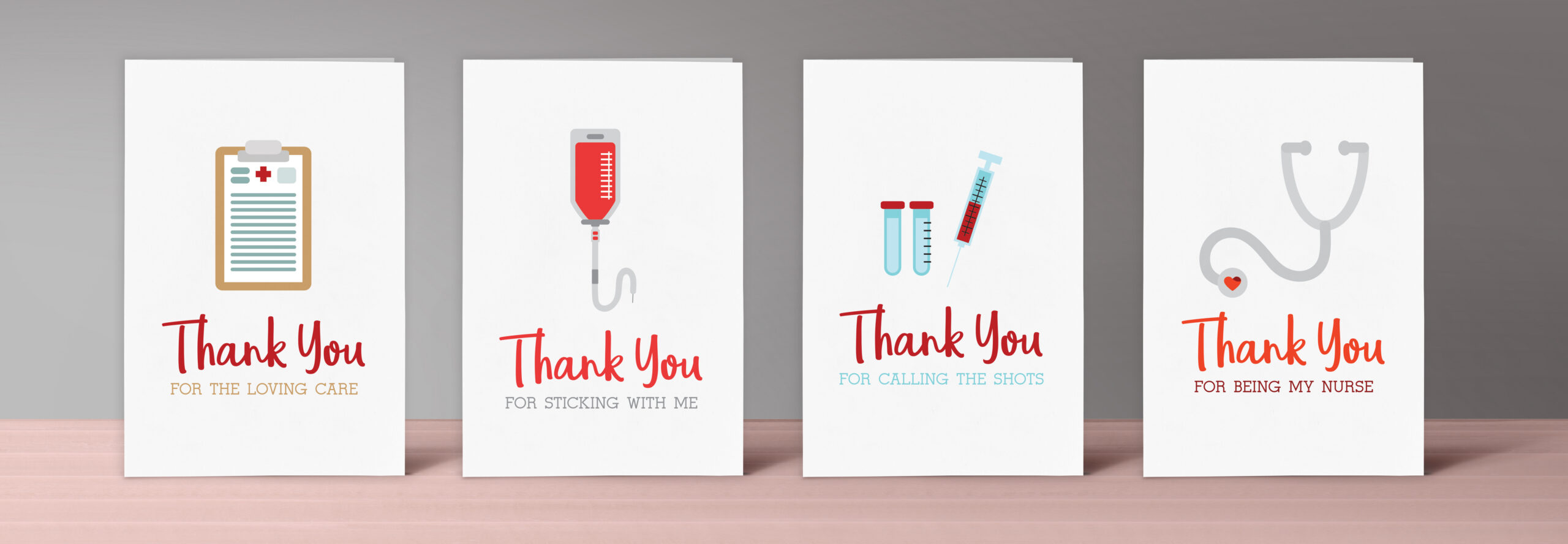 Printable Nurse Thank You Cards - Set Of 4 | Nurse/Life/Gear regarding Nurse Thank You Cards Printable