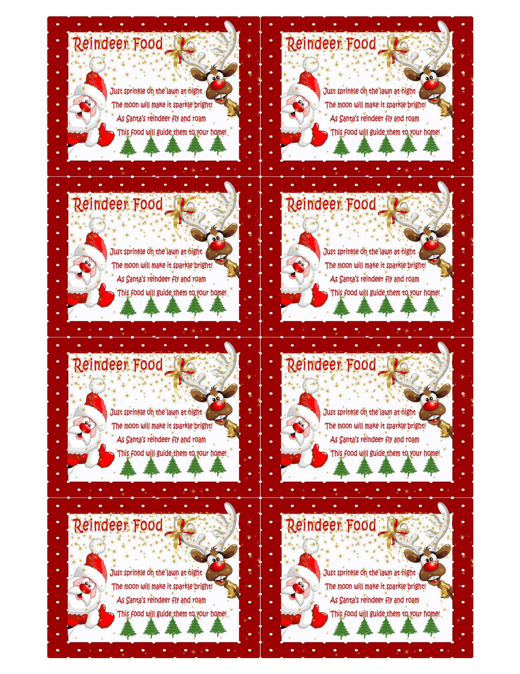 Reindeer Food Free Printable Labels - Printable Party Favors with Magic Reindeer Food Labels Printable Free