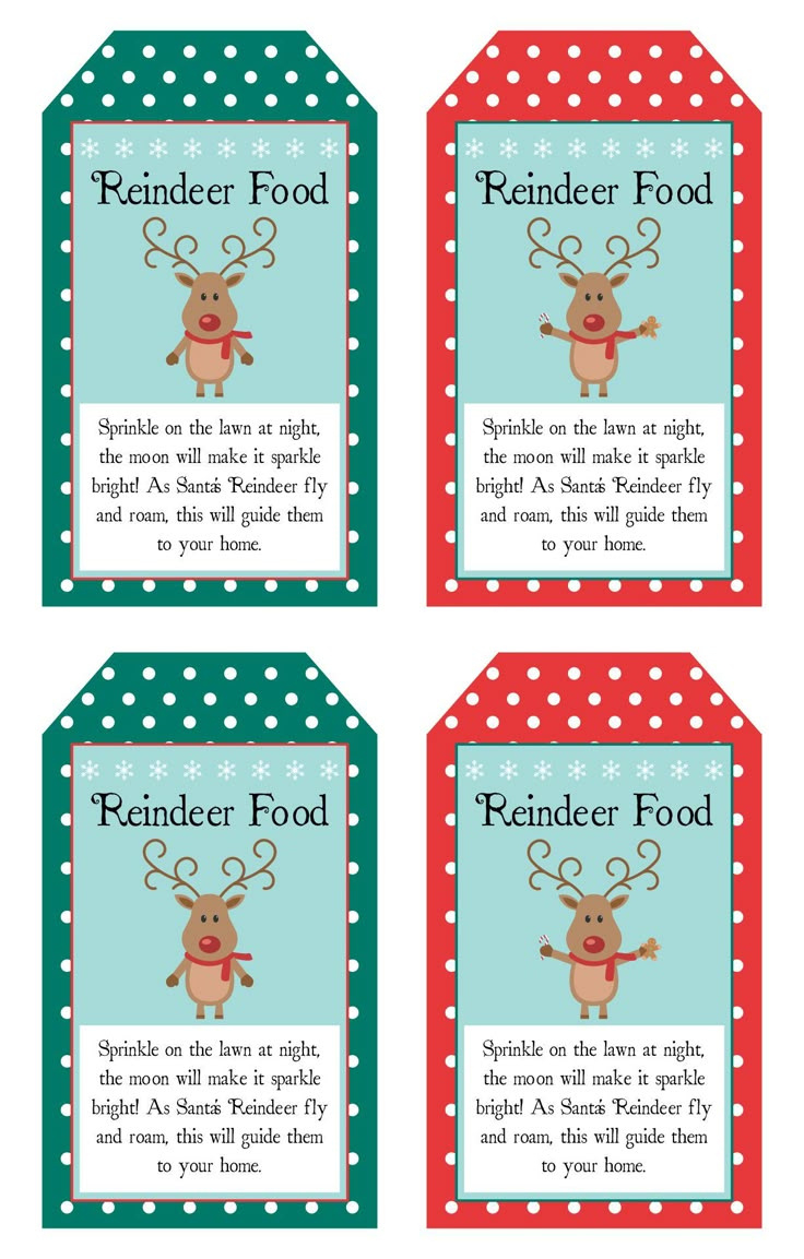 Reindeer Food Poem Labels - 11 Free Pdf Printables | Printablee in Reindeer Food Poem Free Printable Tags