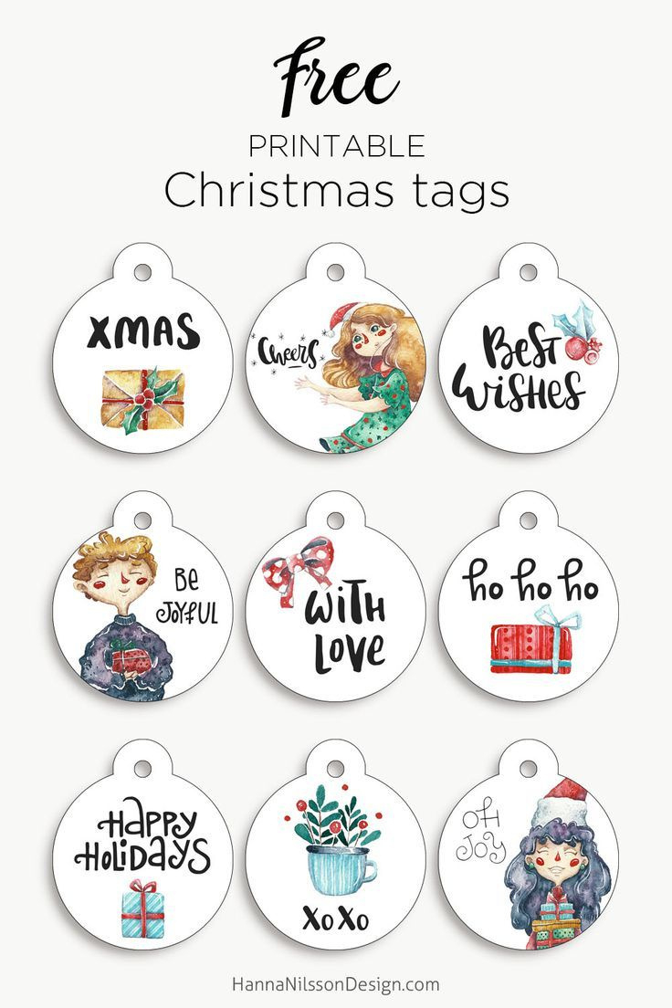 Round Christmas Tags | Free Christmas Printable intended for Free Printable Christmas Tags For Kids