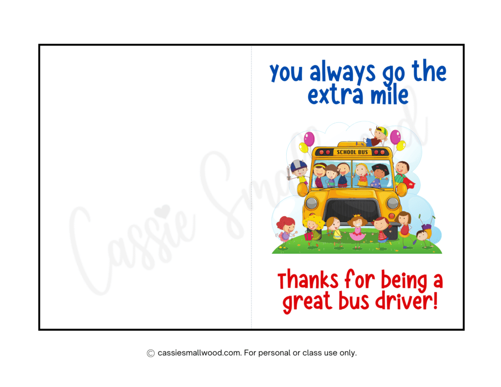 School Bus Thank You Cards Diy Printable Birthday School Bus with Free Printable Thank You Cards For Bus Driver