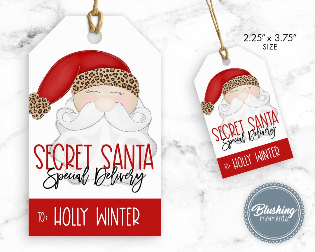 Secret Santa Tags-Printable Christmas Secret Santa Claus Special within Printable Christmas Tags For Secret Santa