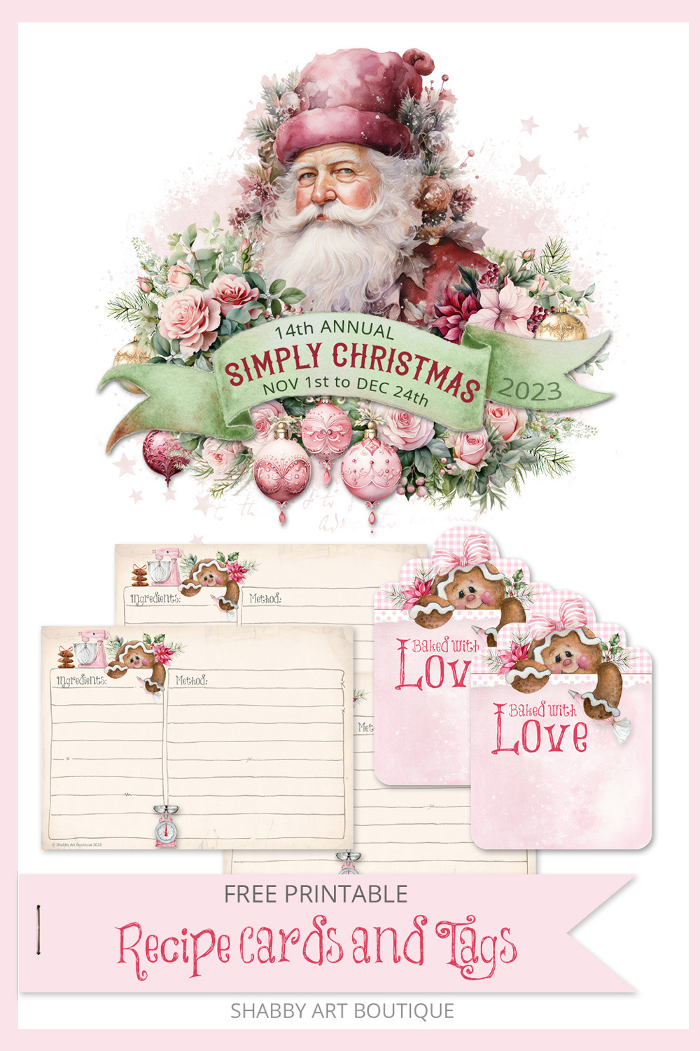 Simply Christmas: Free Printable Recipe Cards And Tags - Shabby regarding Free Printable Christmas Recipe Tags